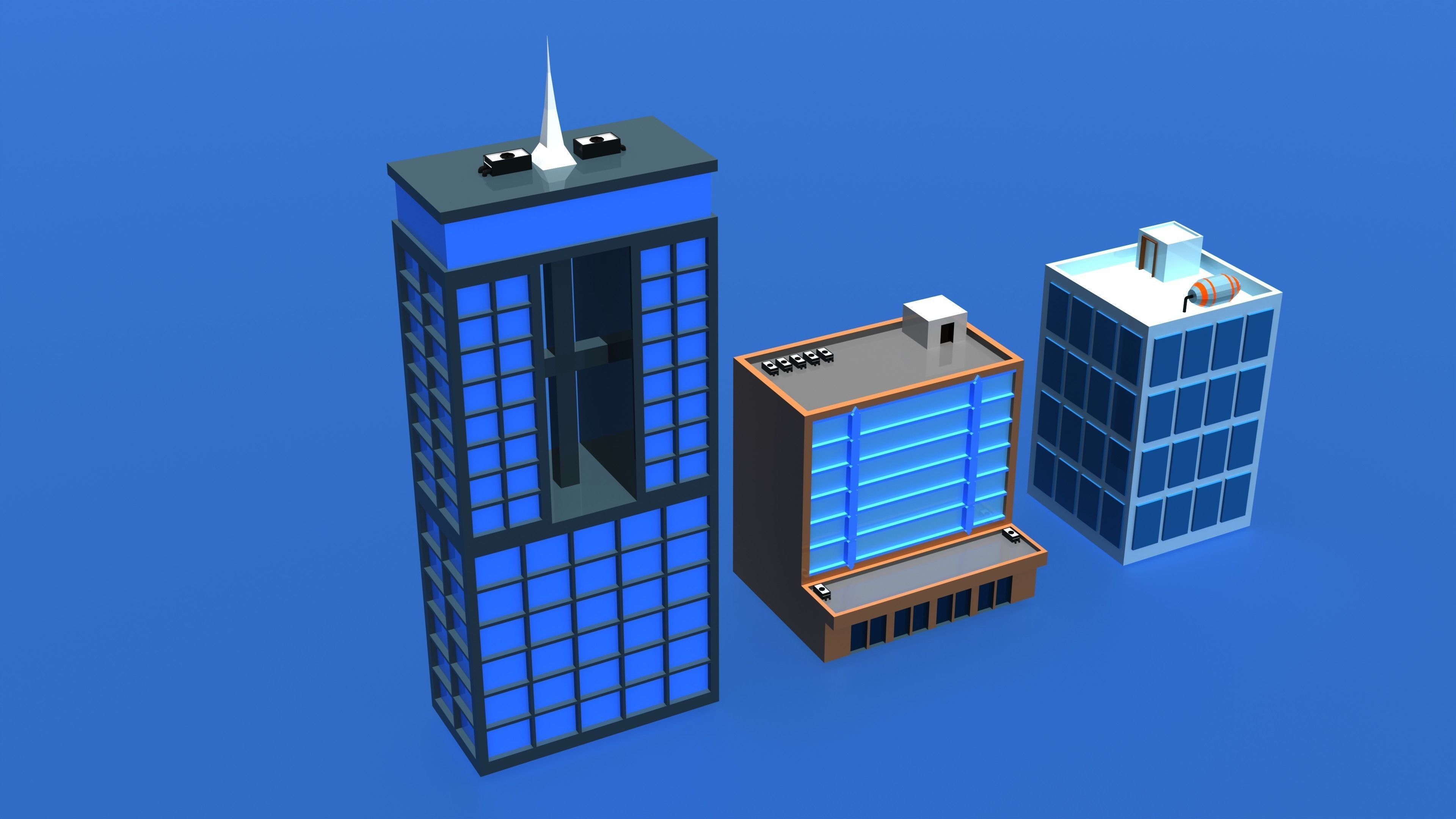 Ultimate Low Poly City Pack 3D  Low-poly 3D model_7