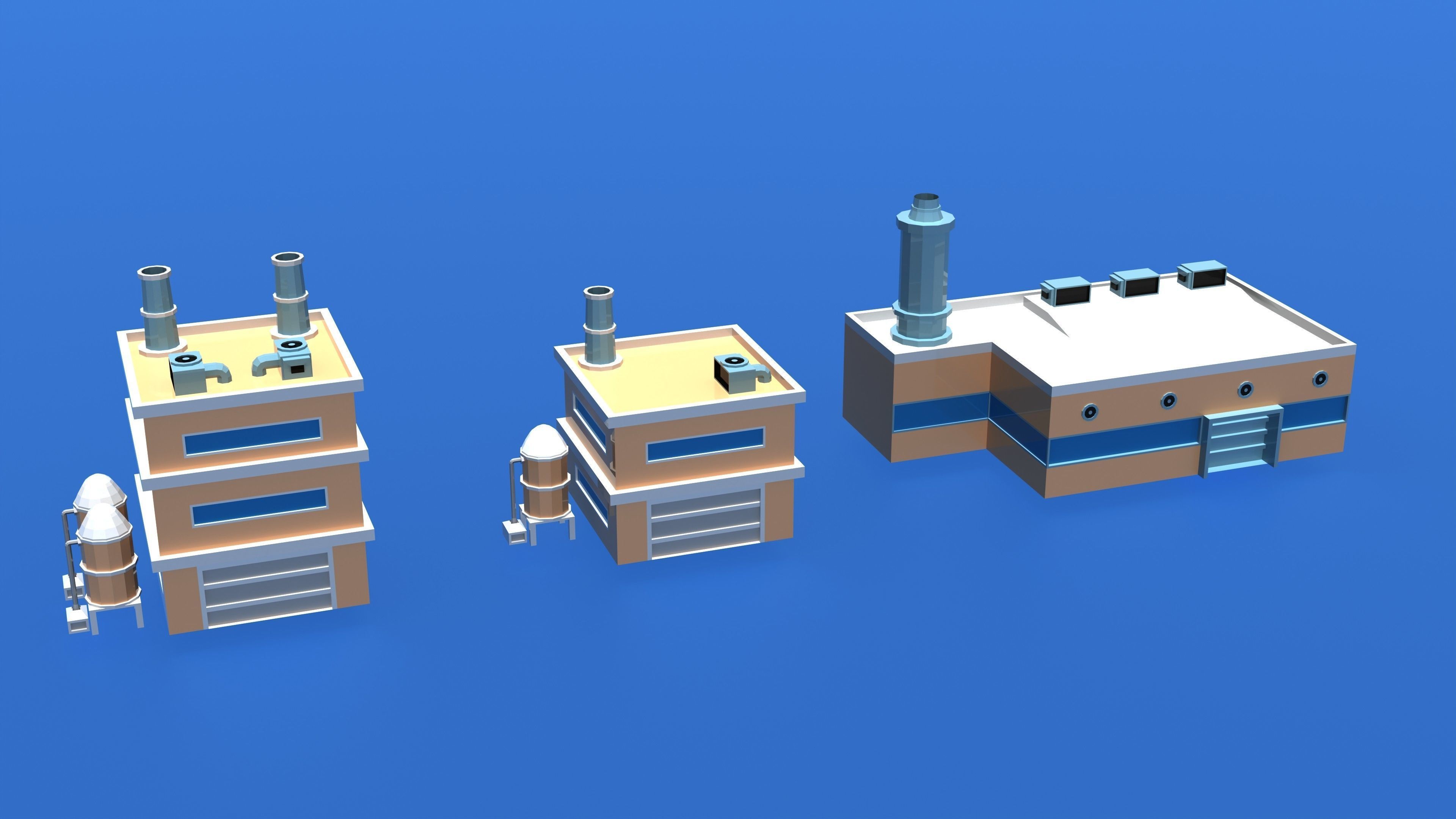 Ultimate Low Poly City Pack 3D  Low-poly 3D model_9