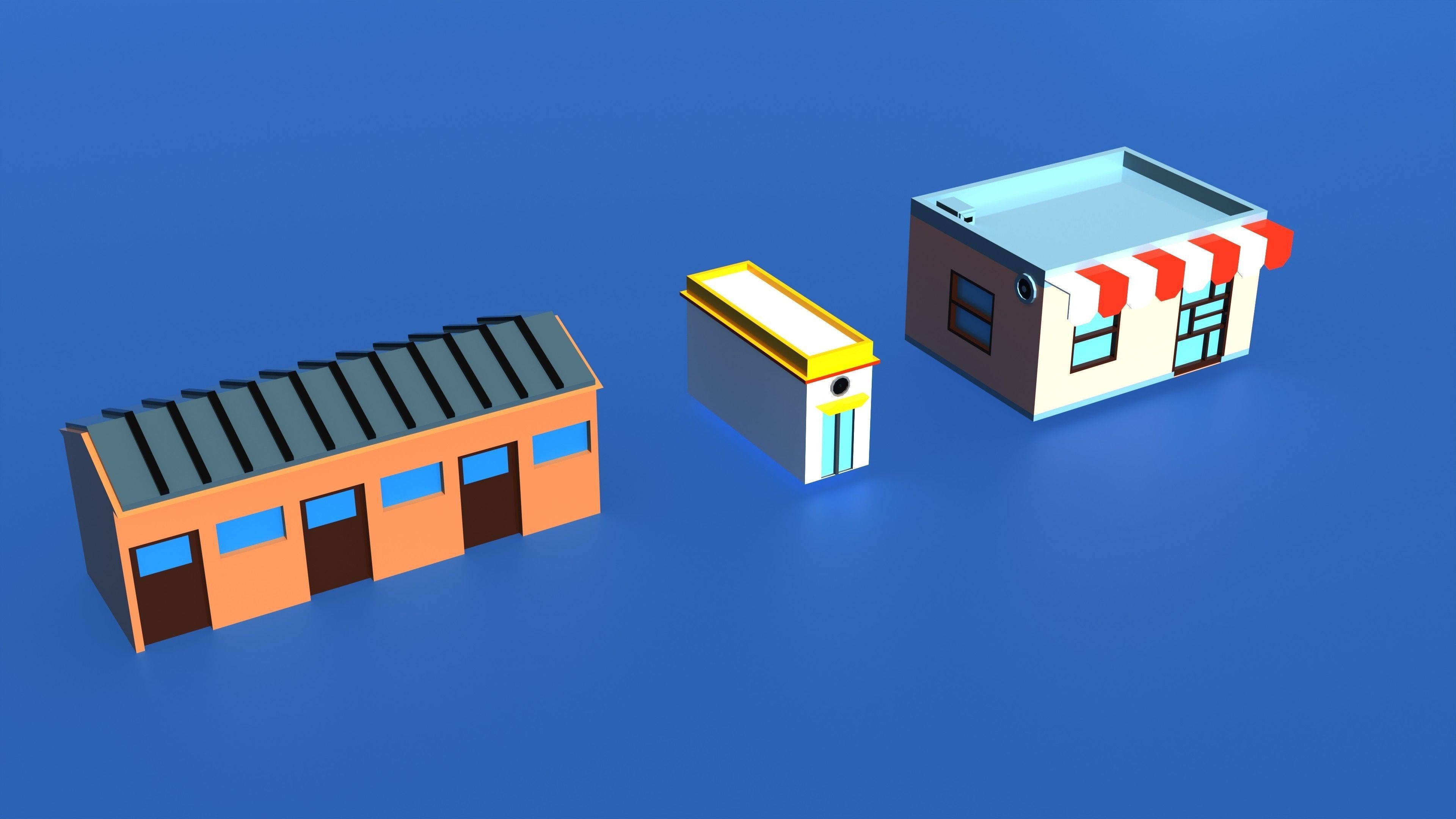 Ultimate Low Poly City Pack 3D  Low-poly 3D model_1