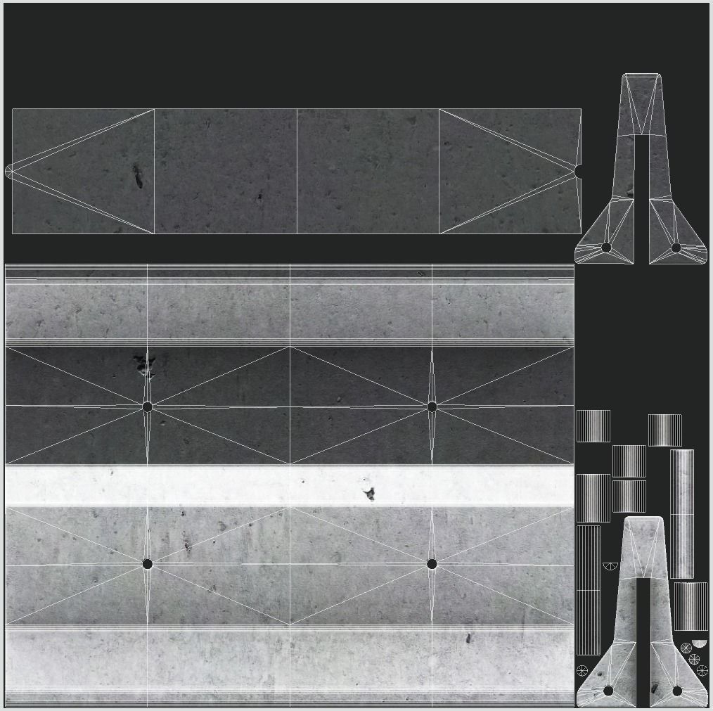 Road Traffic Barrier 01 Low-poly 3D model_11