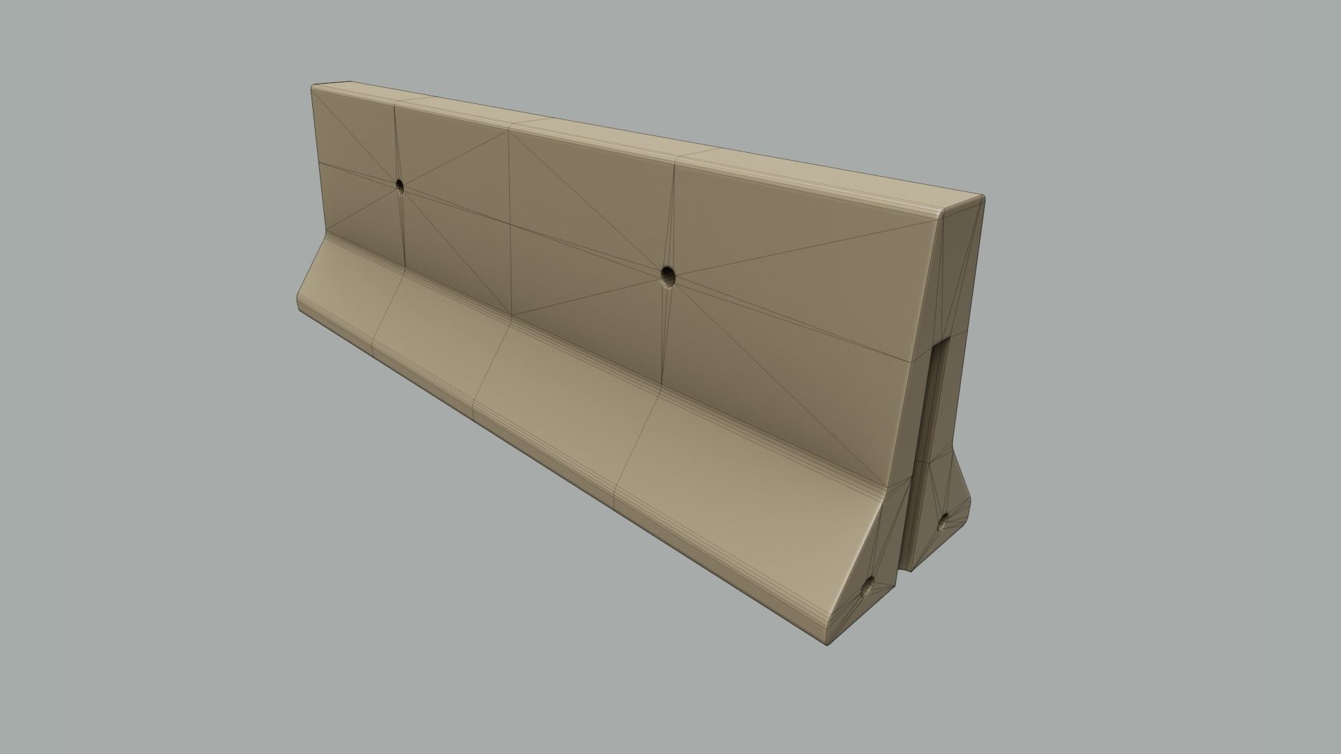 Road Traffic Barrier 01 Low-poly 3D model_10