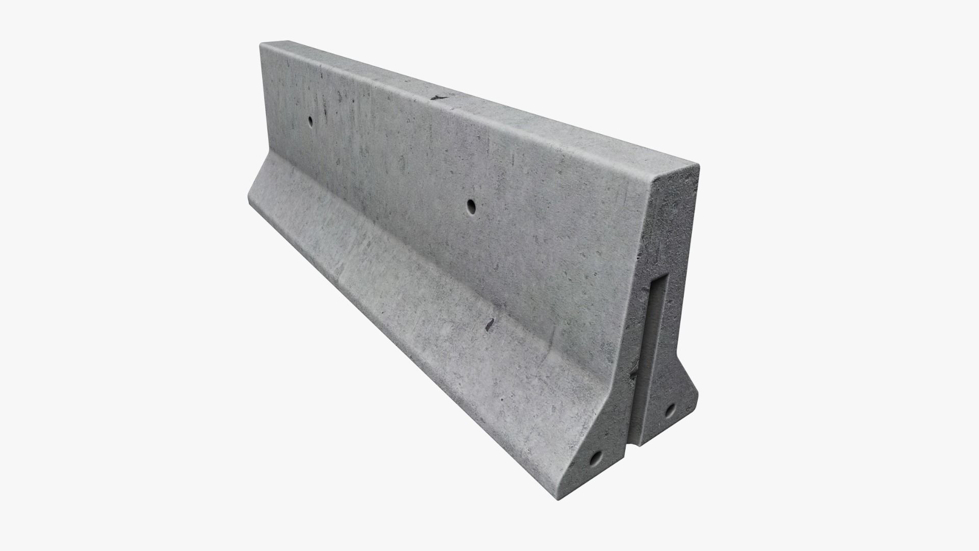 Road Traffic Barrier 01 Low-poly 3D model_5