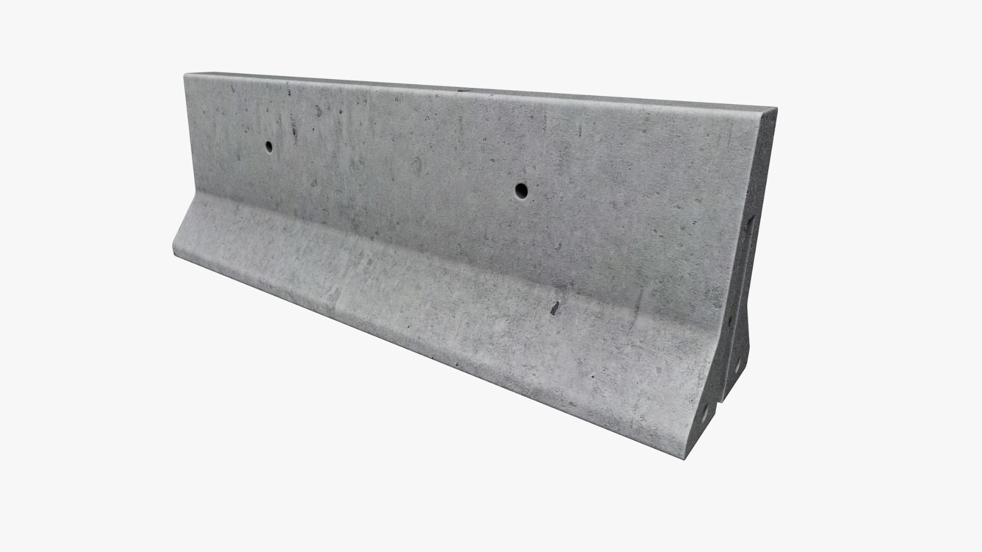 Road Traffic Barrier 01 Low-poly 3D model_4