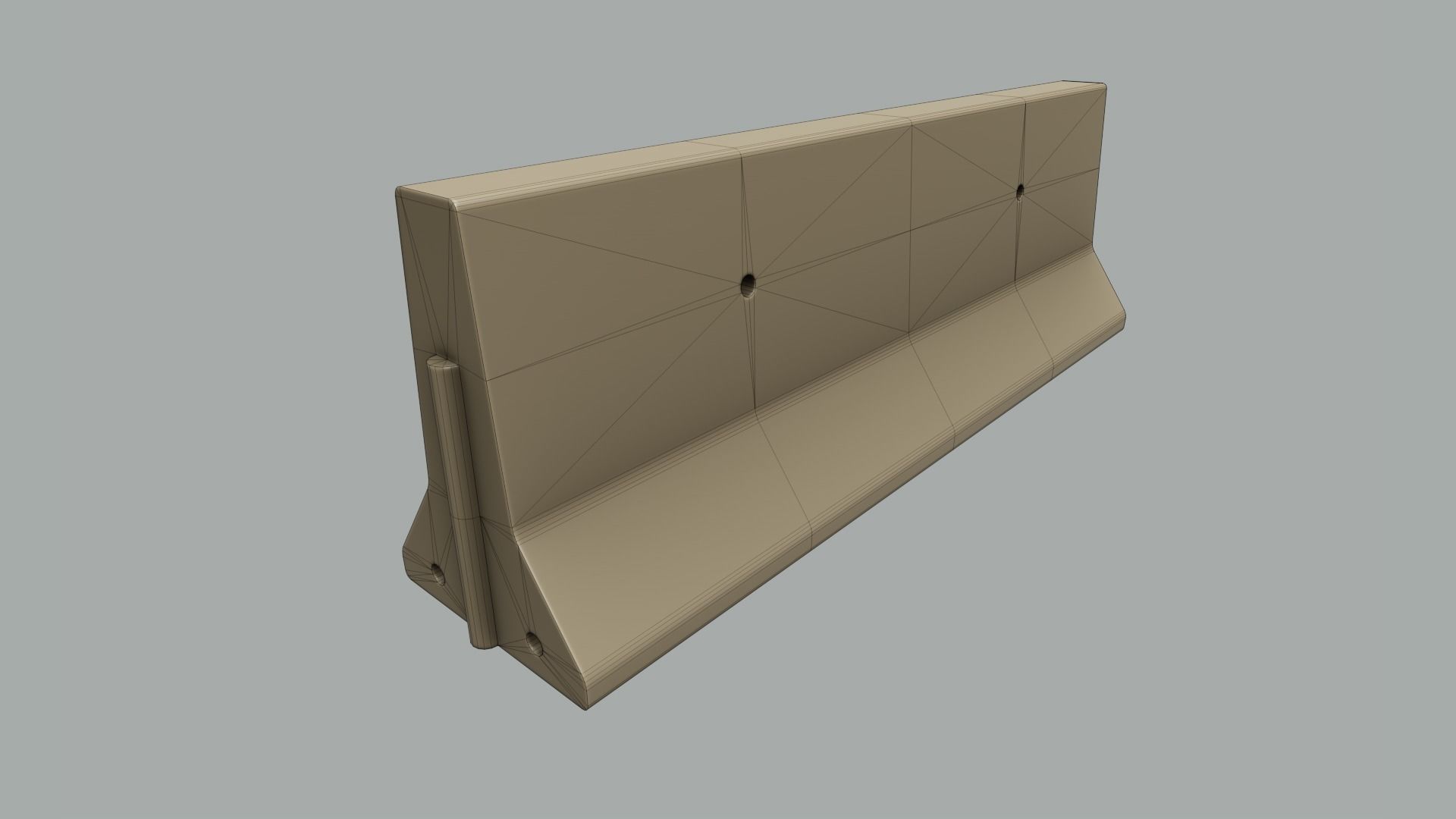 Road Traffic Barrier 01 Low-poly 3D model_9