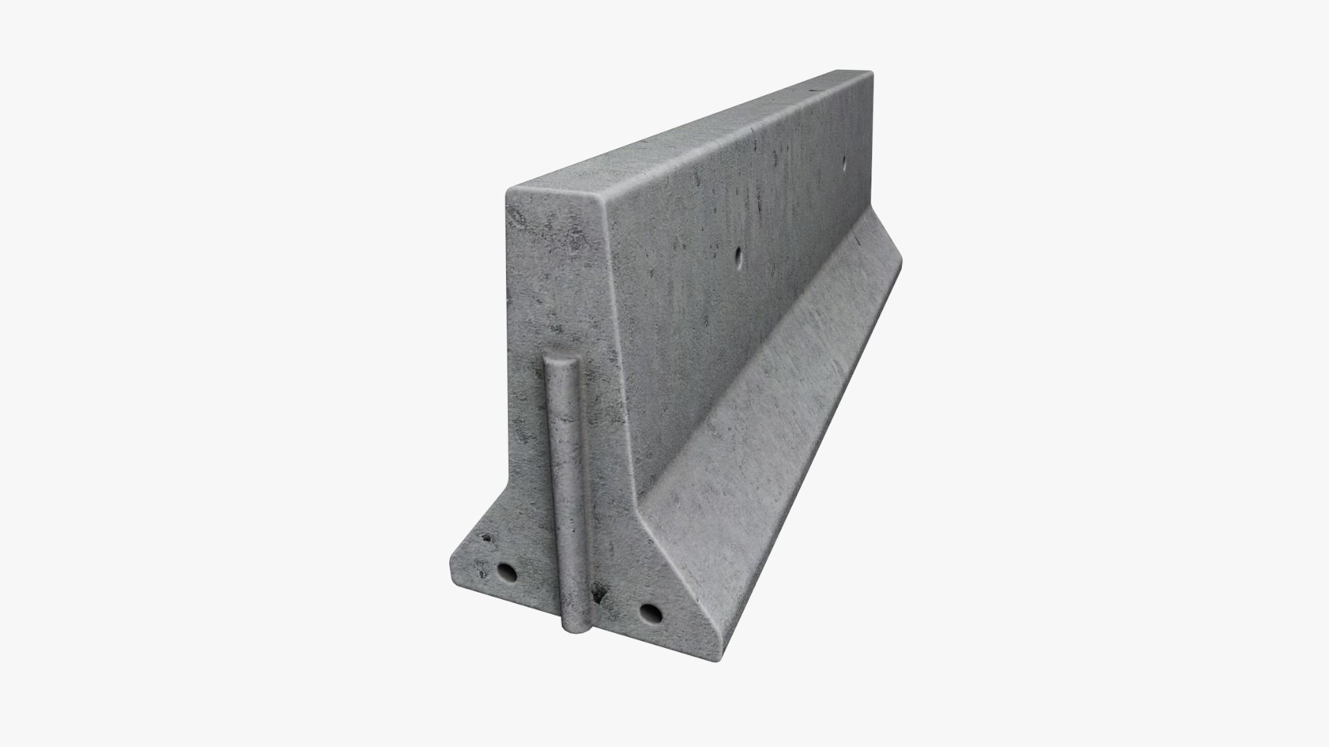 Road Traffic Barrier 01 Low-poly 3D model_1