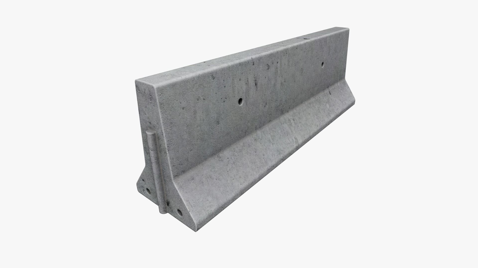 Road Traffic Barrier 01 Low-poly 3D model_2