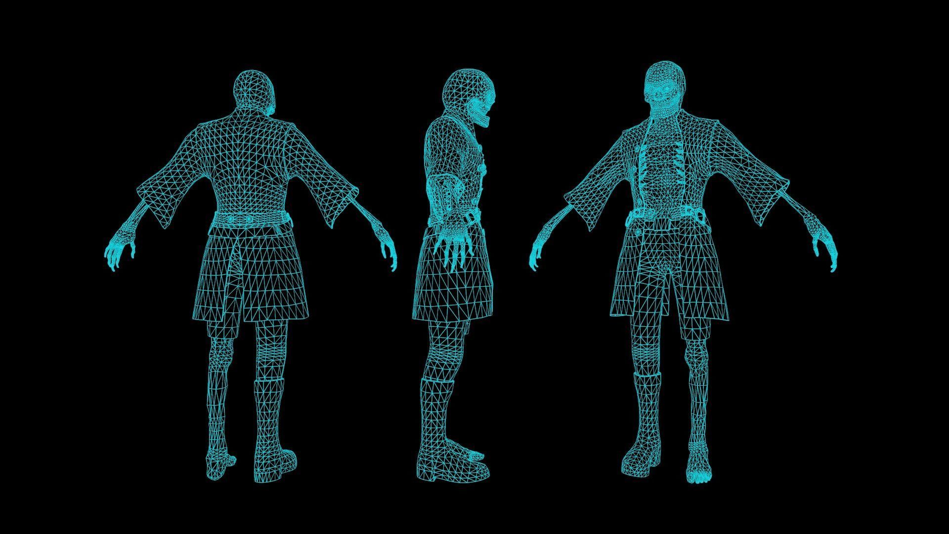 Evil Undead 7 Low-poly 3D model_7