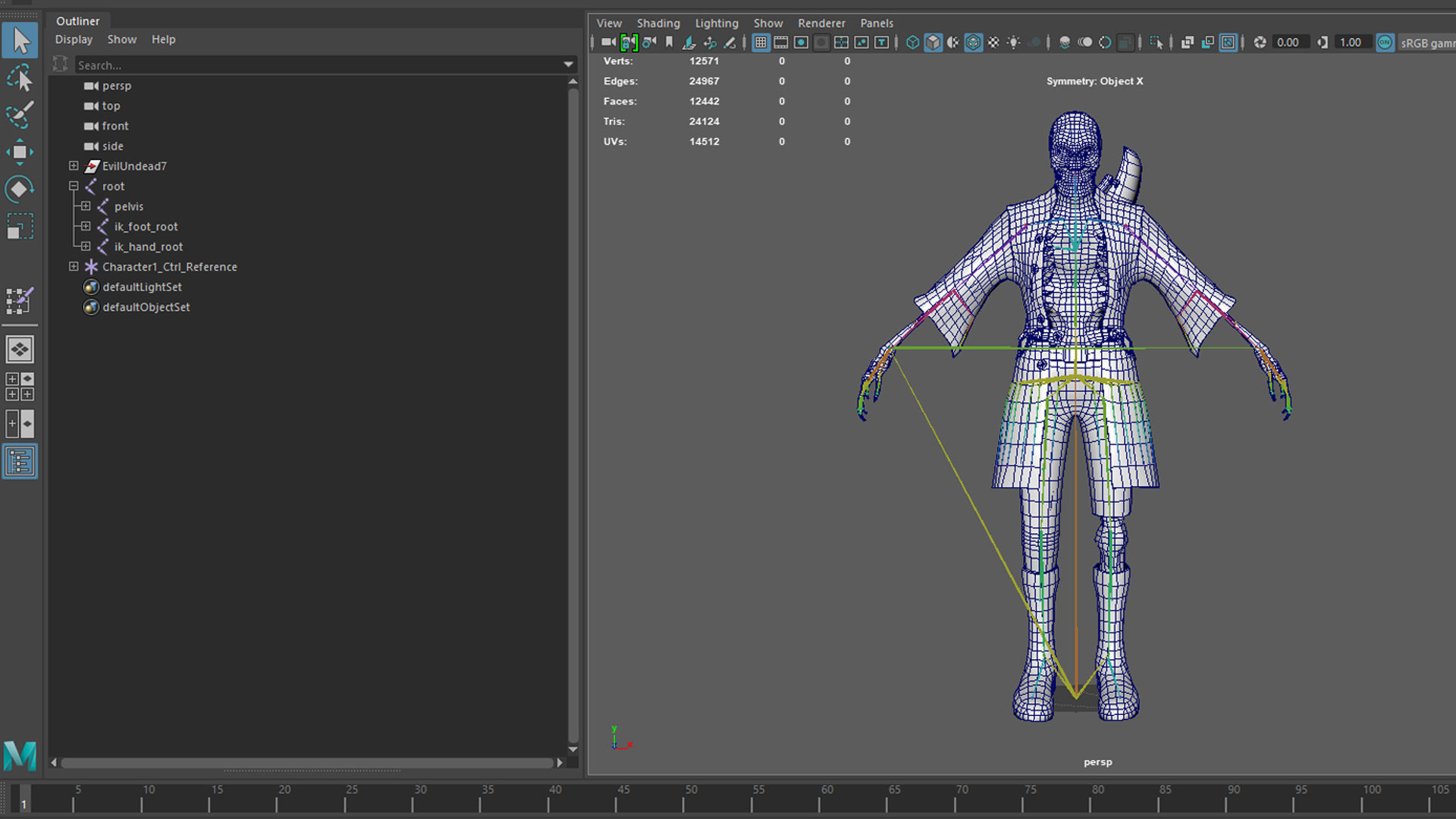 Evil Undead 7 Low-poly 3D model_23