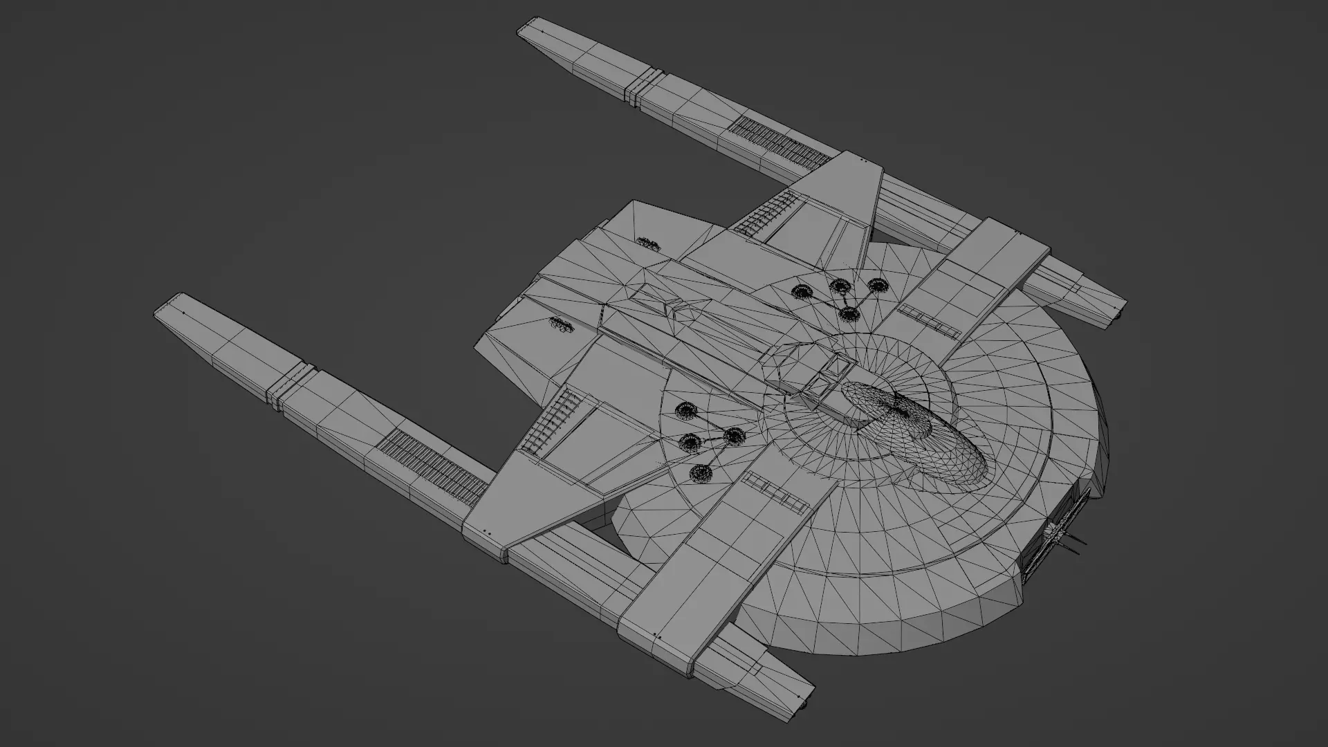Star Trek Engle-Class Starship Low-poly 3D model_0