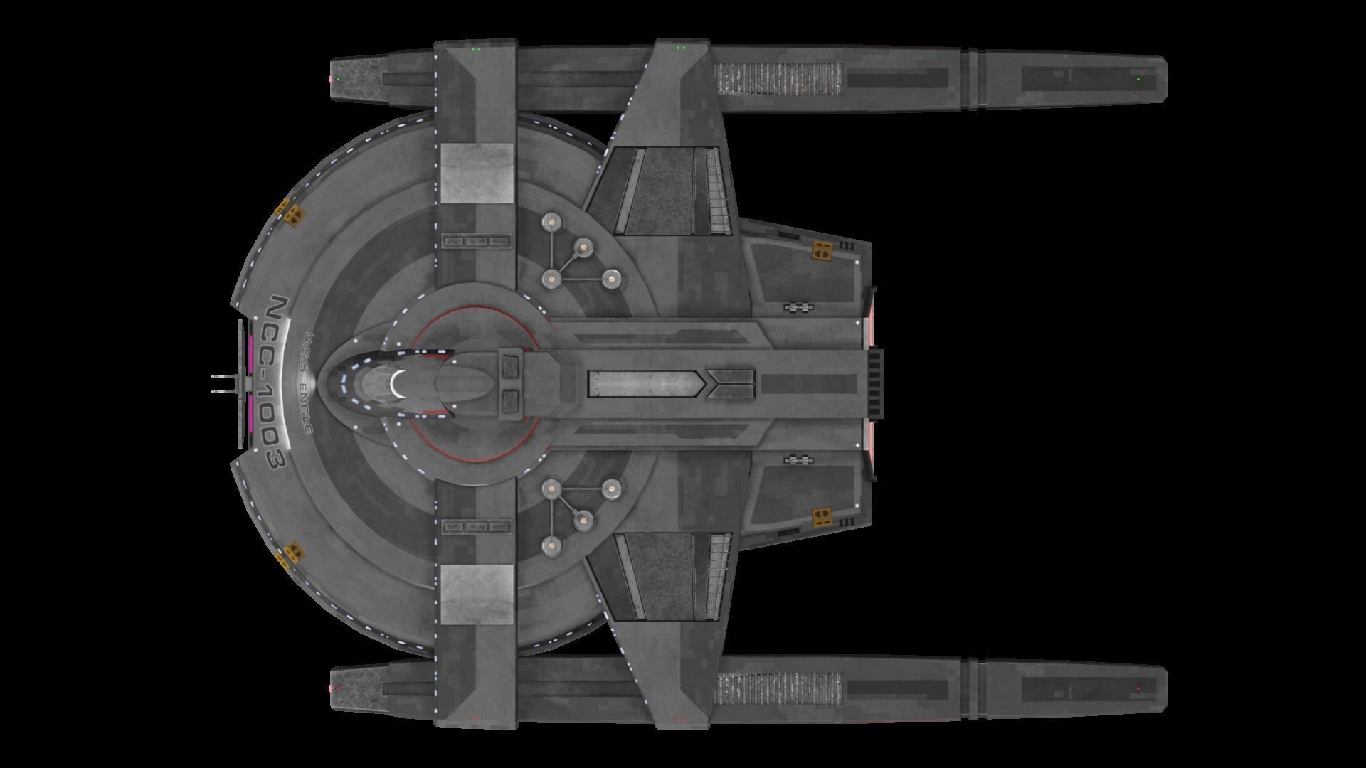 Star Trek Engle-Class Starship Low-poly 3D model_2