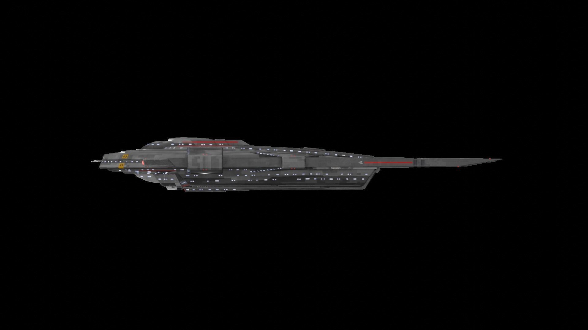 Star Trek Engle-Class Starship Low-poly 3D model_4