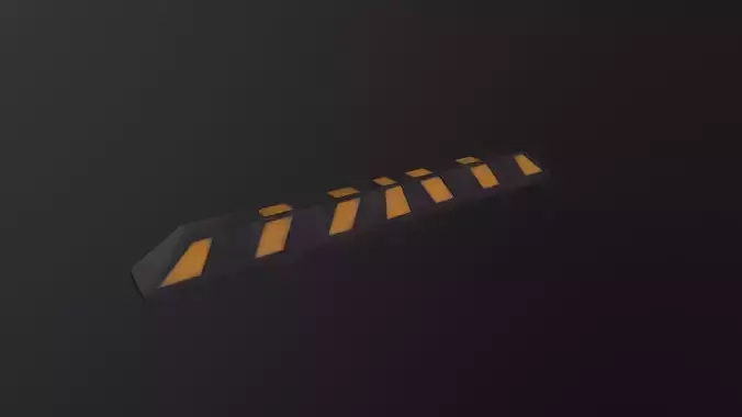 Rubber Parking Curb 3D Model