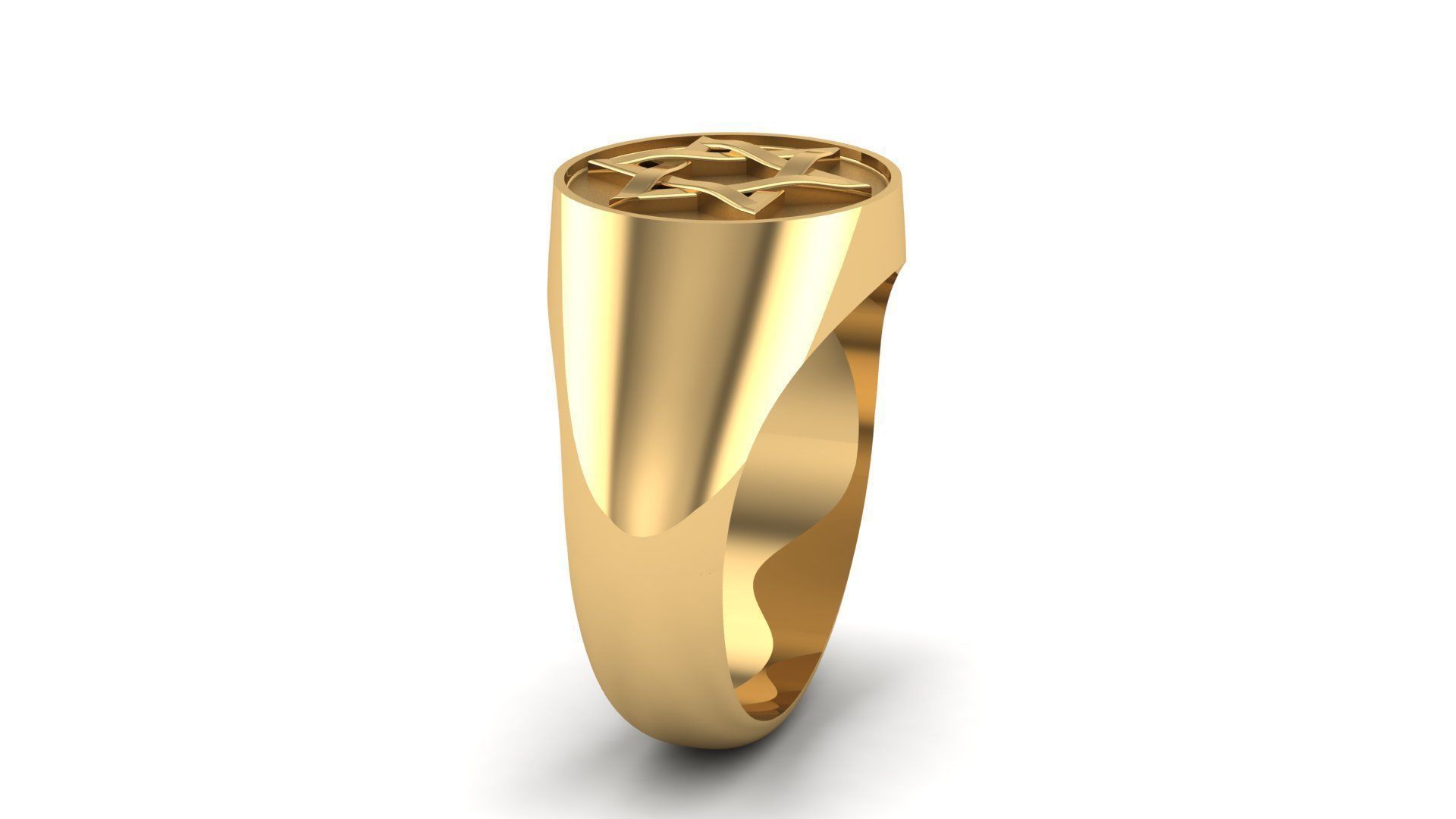 Anel Estrela de Davi 3D print model_1