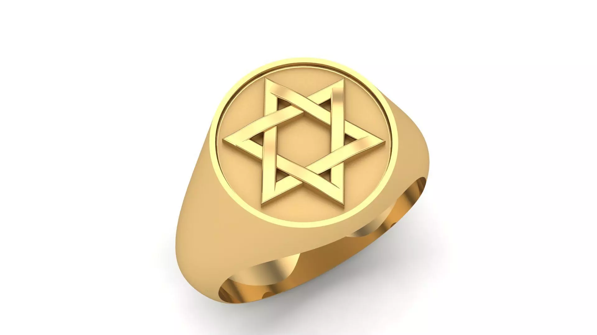 Anel Estrela de Davi 3D print model_0