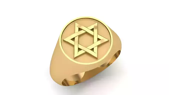 Anel Estrela de Davi 3D print model