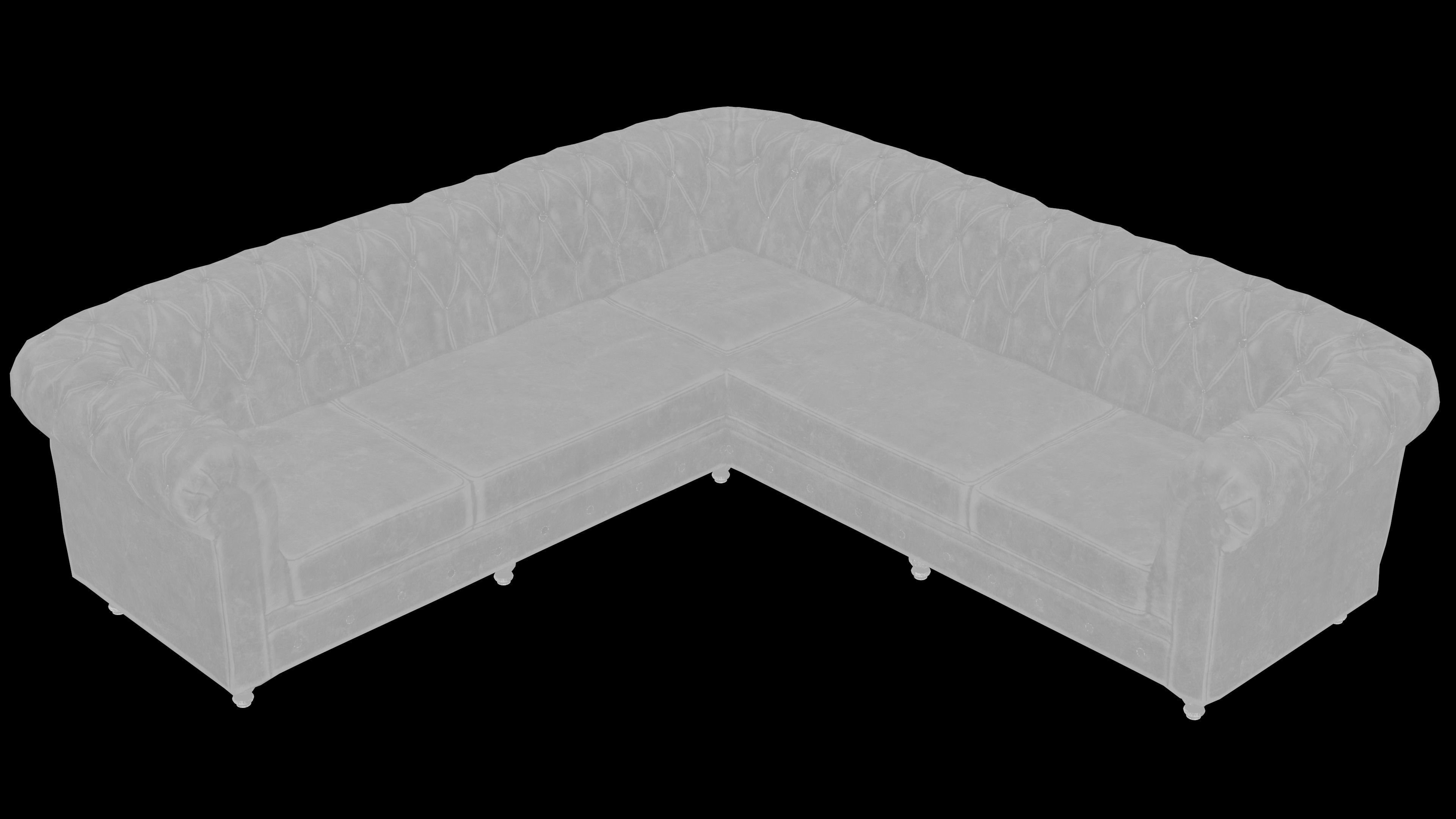 Leather Sofa - Game ready props Low-poly 3D model_5