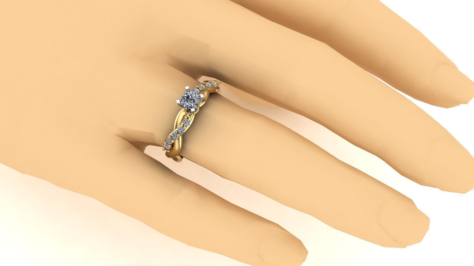 Solitario trancado 3D print model_1