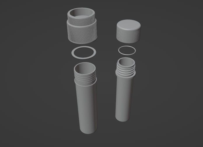 Cryogenic Storage Vials 2mL and 3mL 3D model_10
