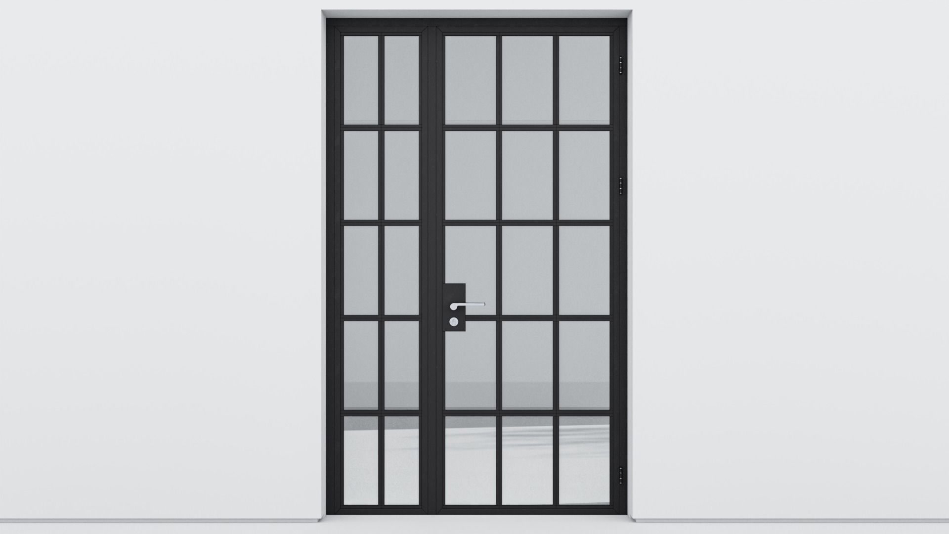 Aluminium door 168 3D model_1