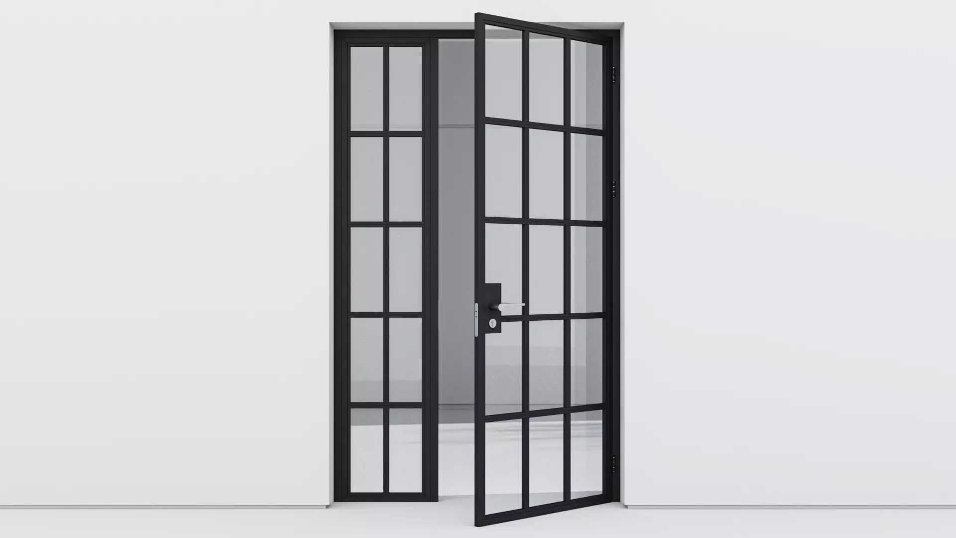 Aluminium door 168 3D model_0