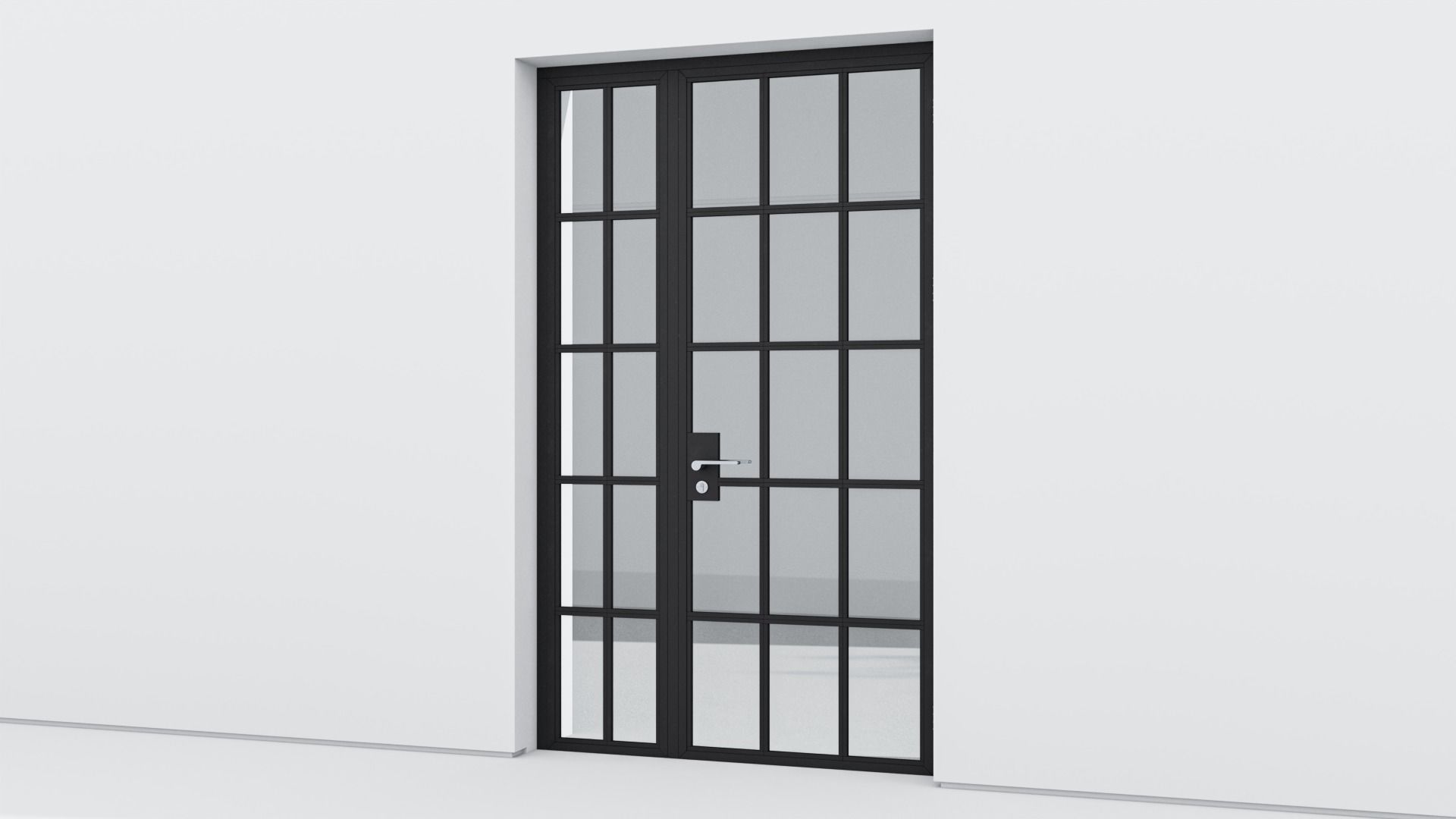 Aluminium door 168 3D model_2