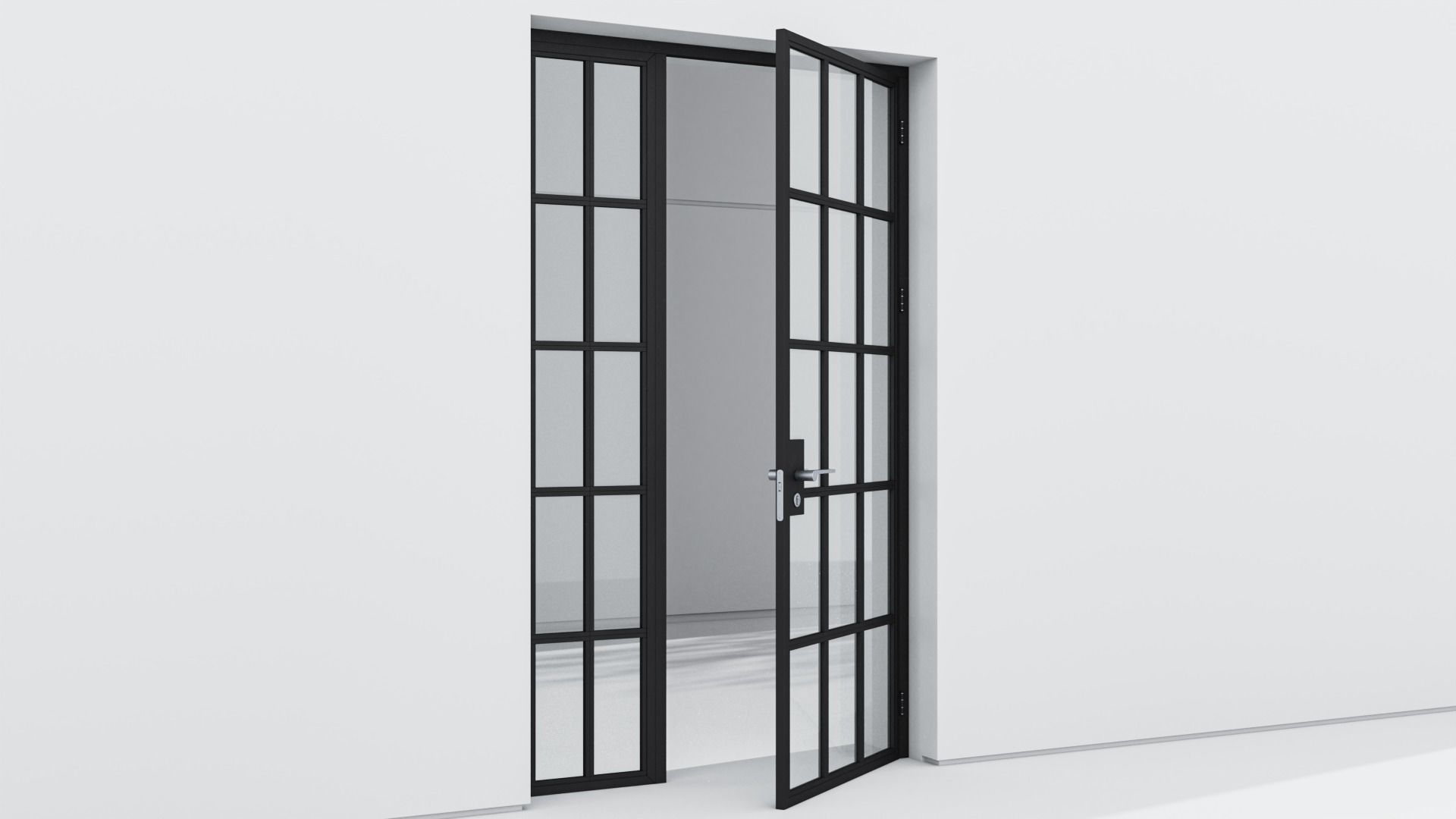 Aluminium door 168 3D model_3