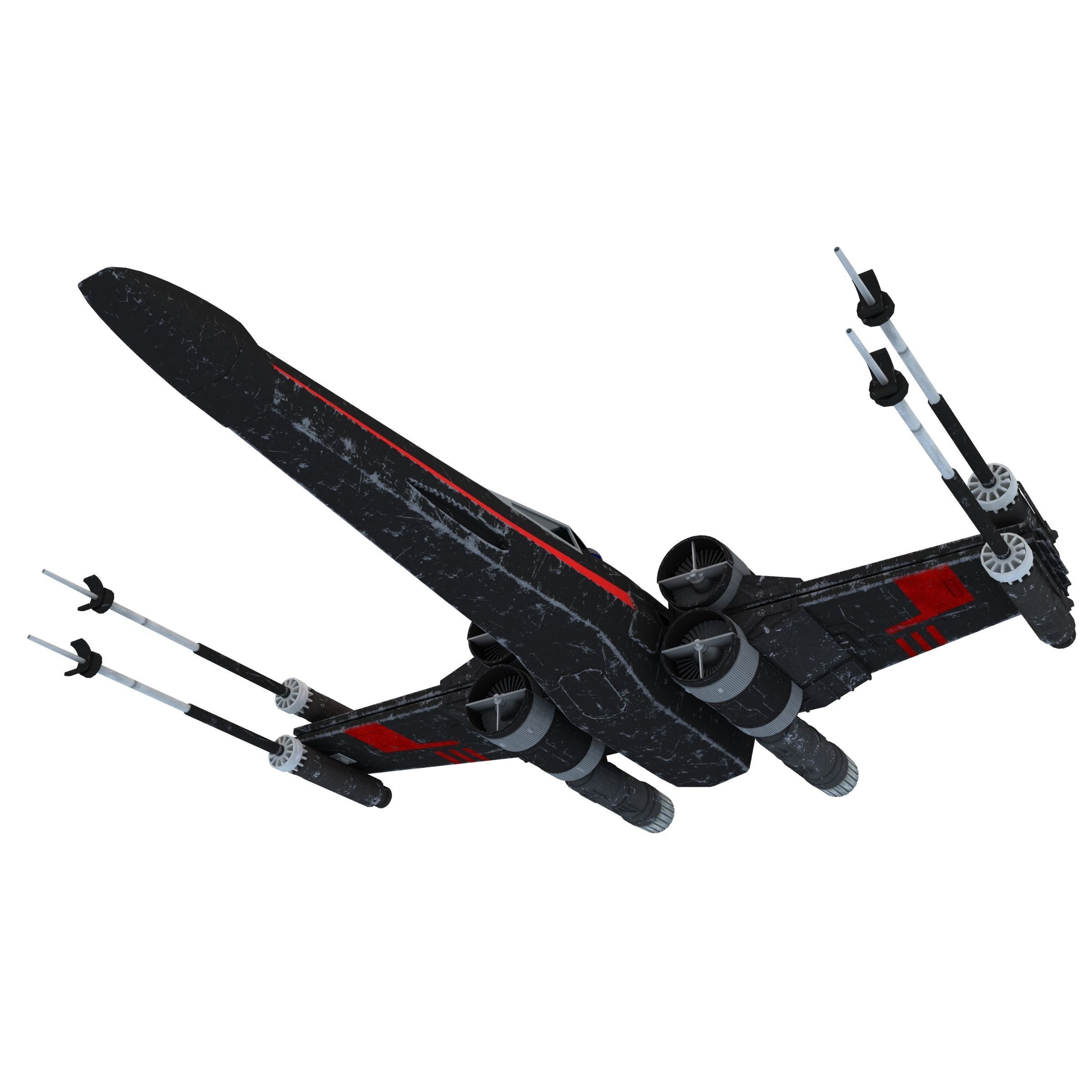 Star Wars X-Wing Black T-70 3D model_7