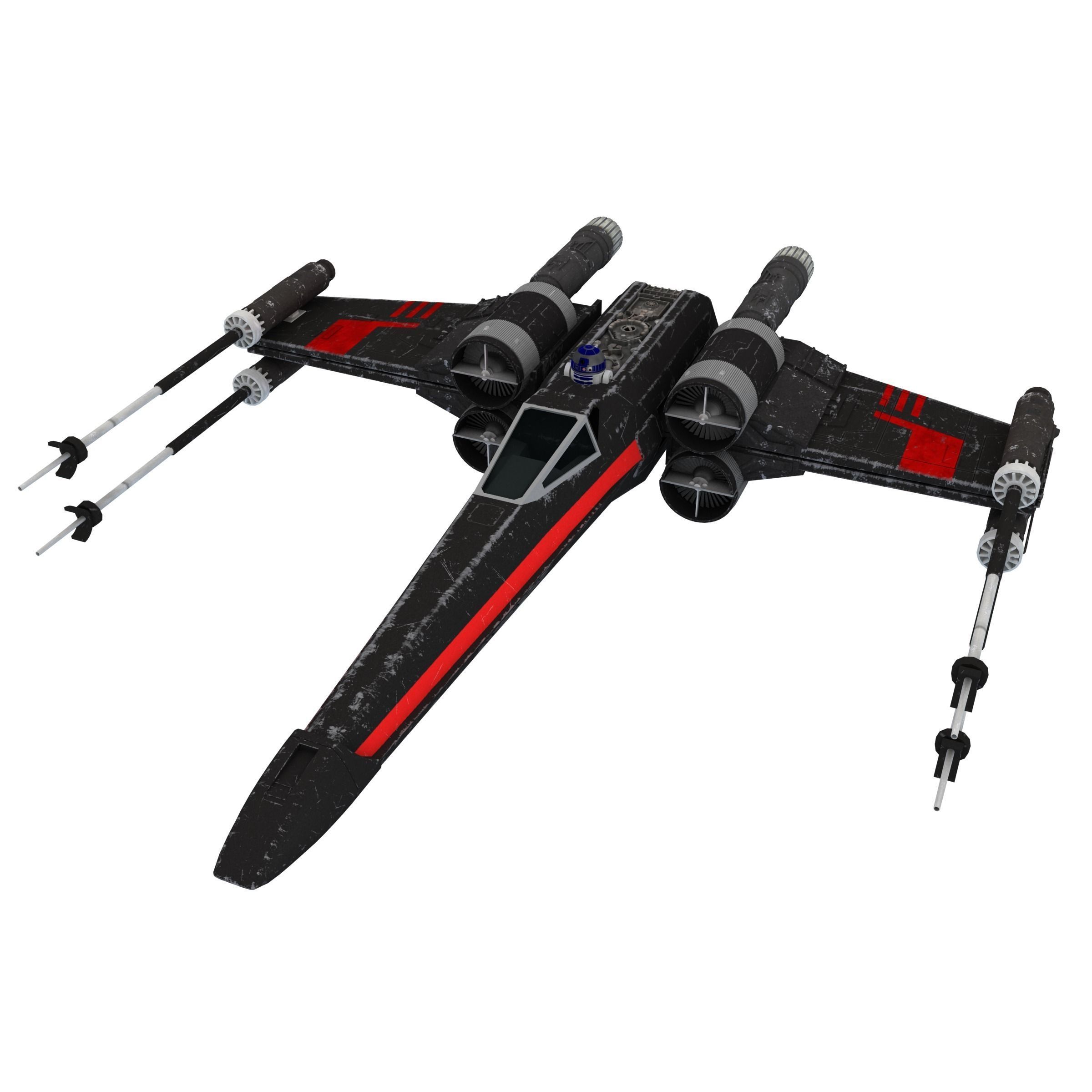 Star Wars X-Wing Black T-70 3D model_6