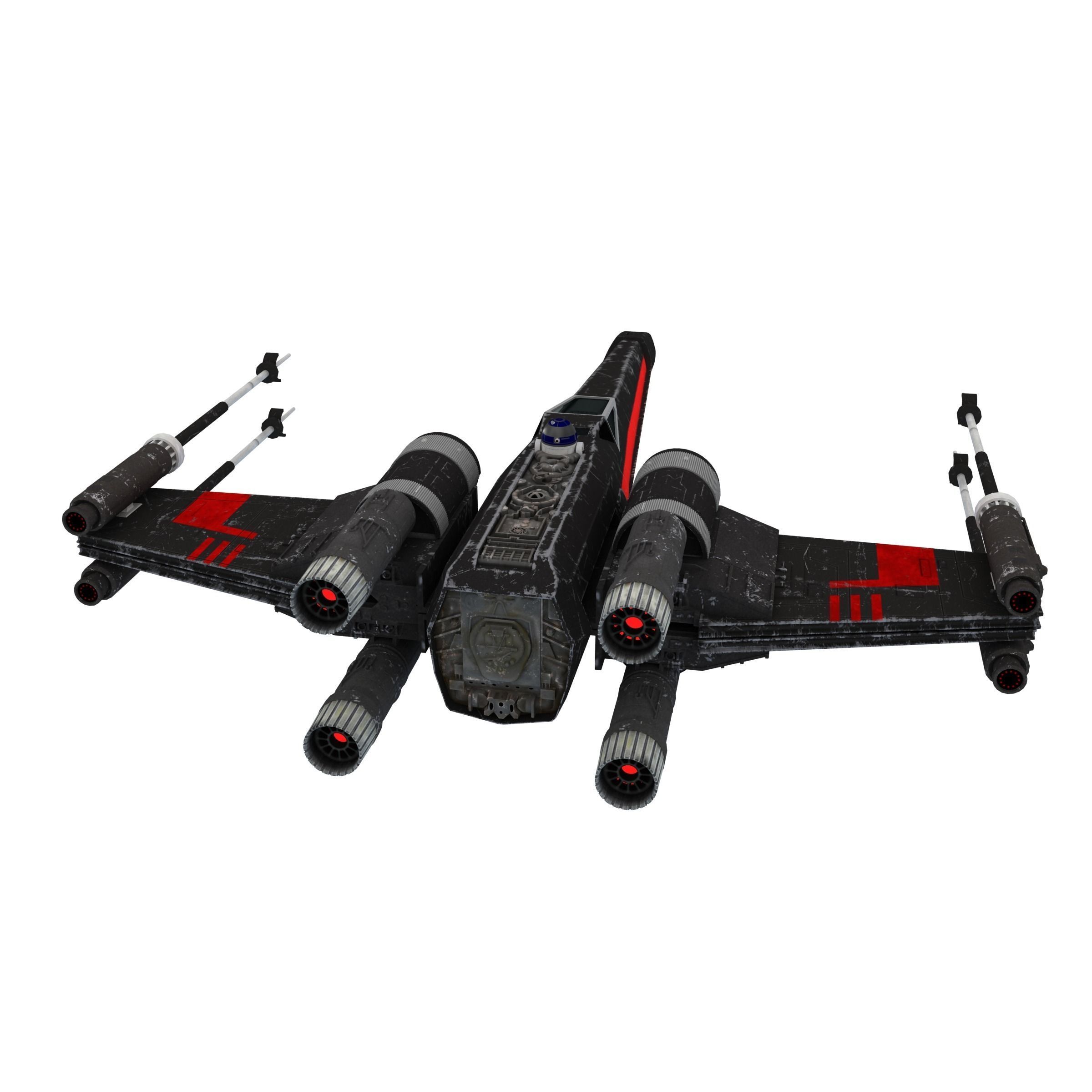 Star Wars X-Wing Black T-70 3D model_8
