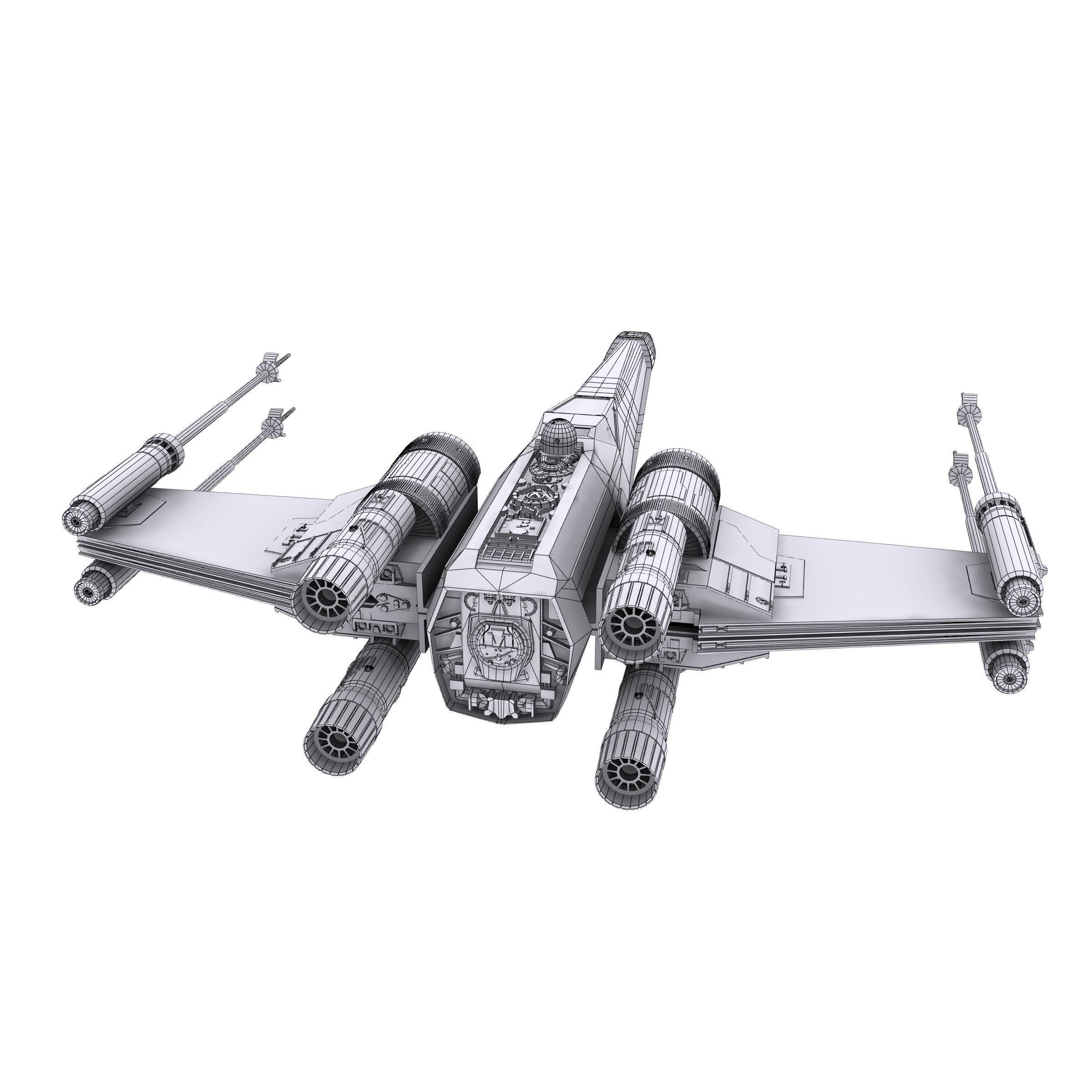 Star Wars X-Wing Black T-70 3D model_18