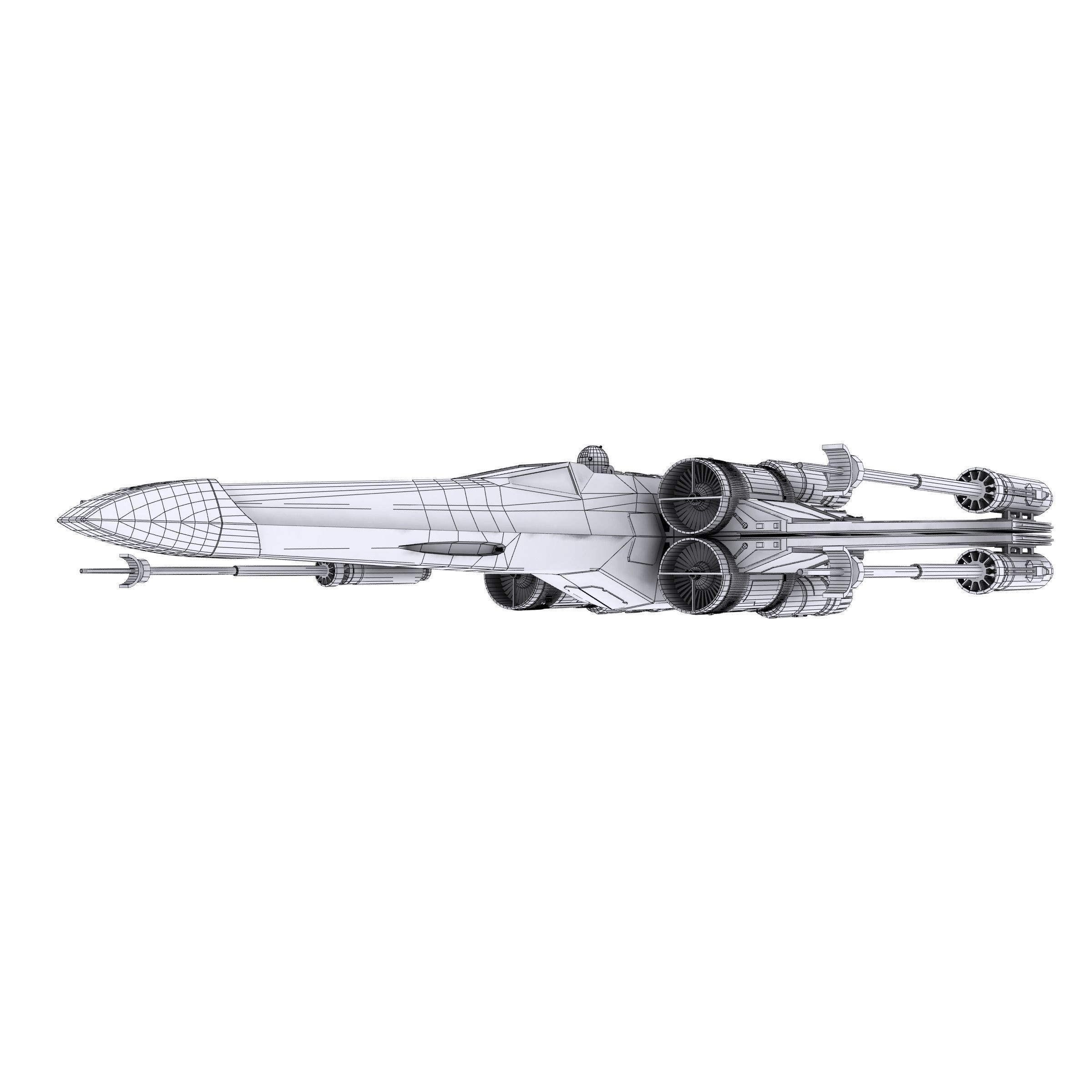 Star Wars X-Wing Black T-70 3D model_15
