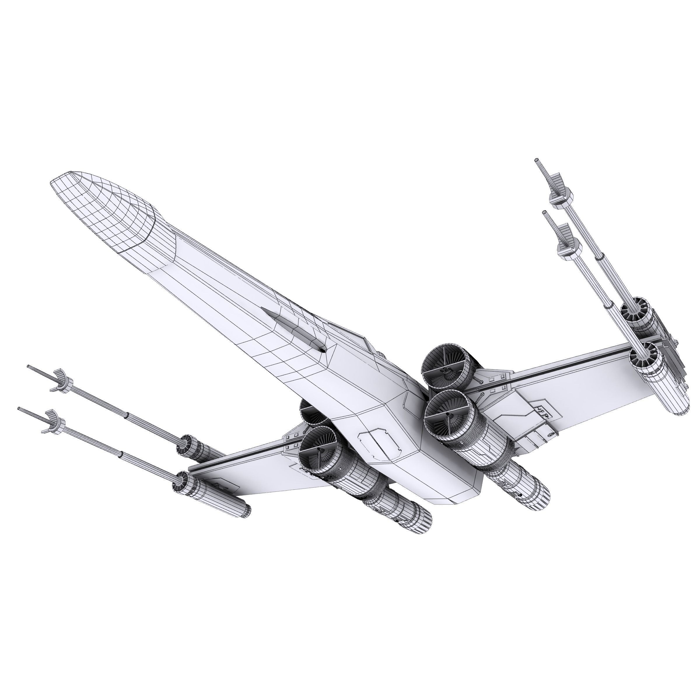 Star Wars X-Wing Black T-70 3D model_16
