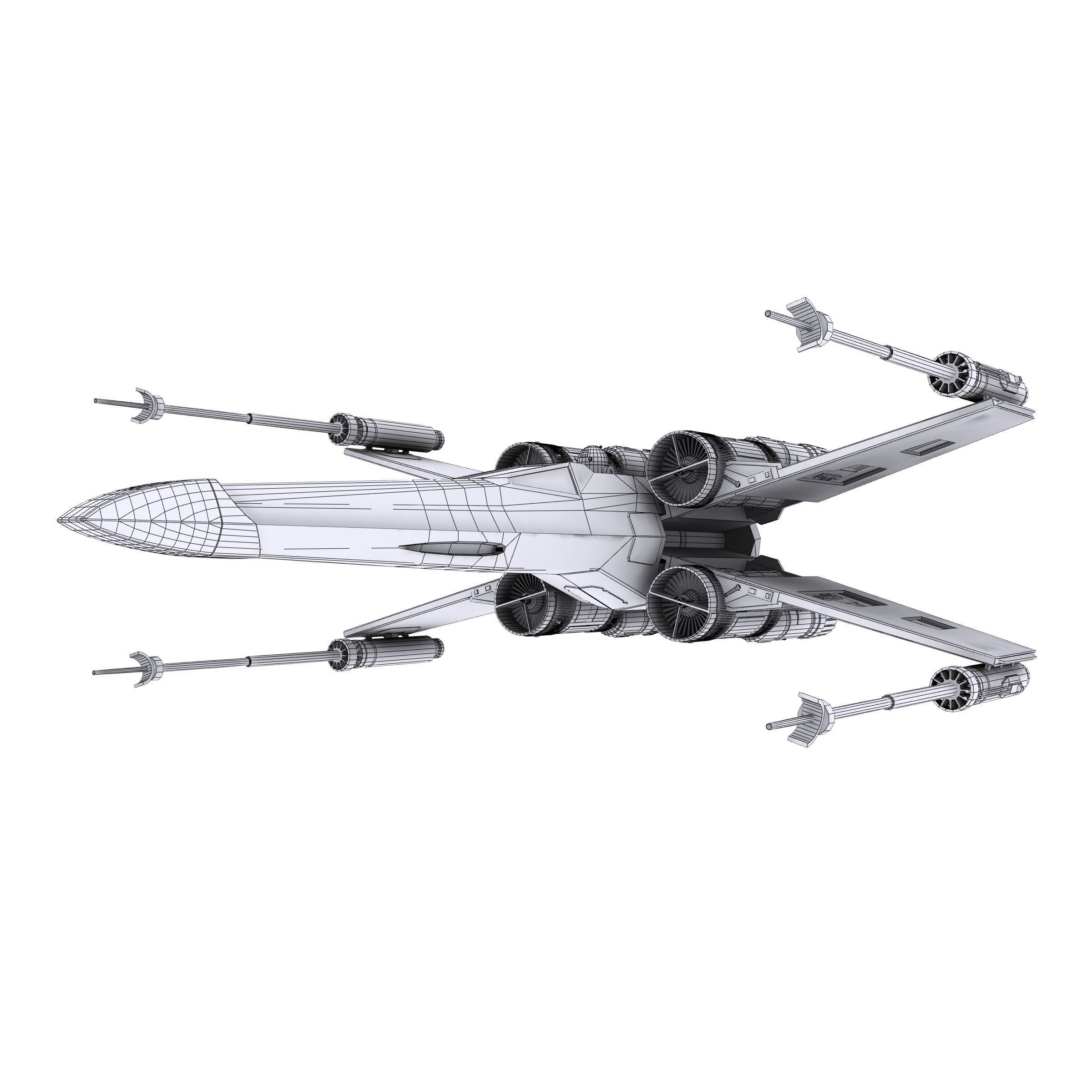 Star Wars X-Wing Black T-70 3D model_10