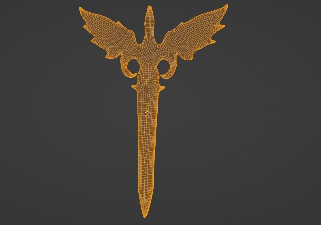 Winged Dagger Weapon - Low Poly Asset Low-poly 3D model Low-poly 3D model_3