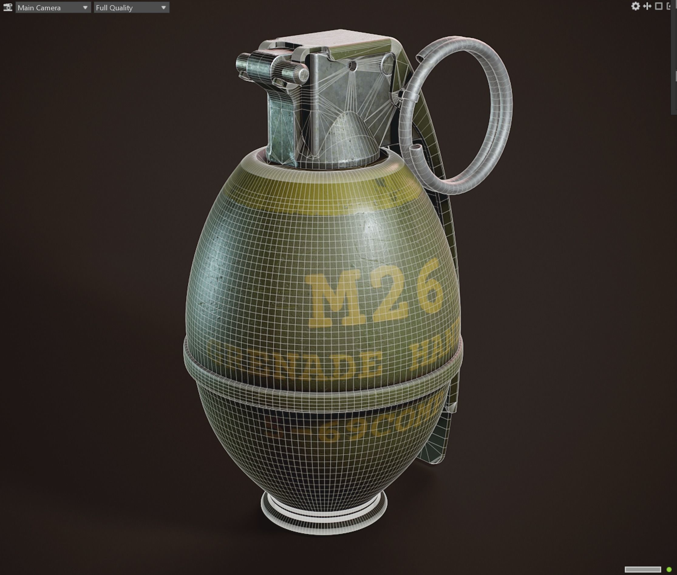 M26 grenade Low-poly 3D model_3