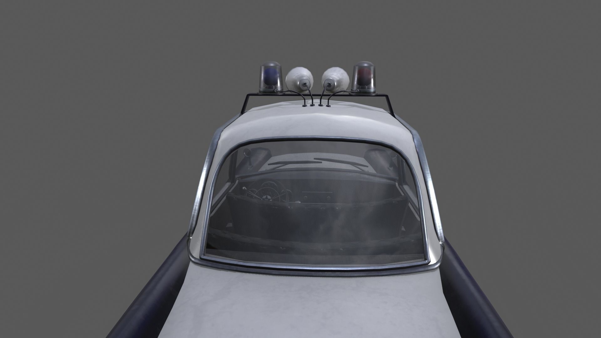 Low Poly Stylized Police Car Low-poly 3D model_15