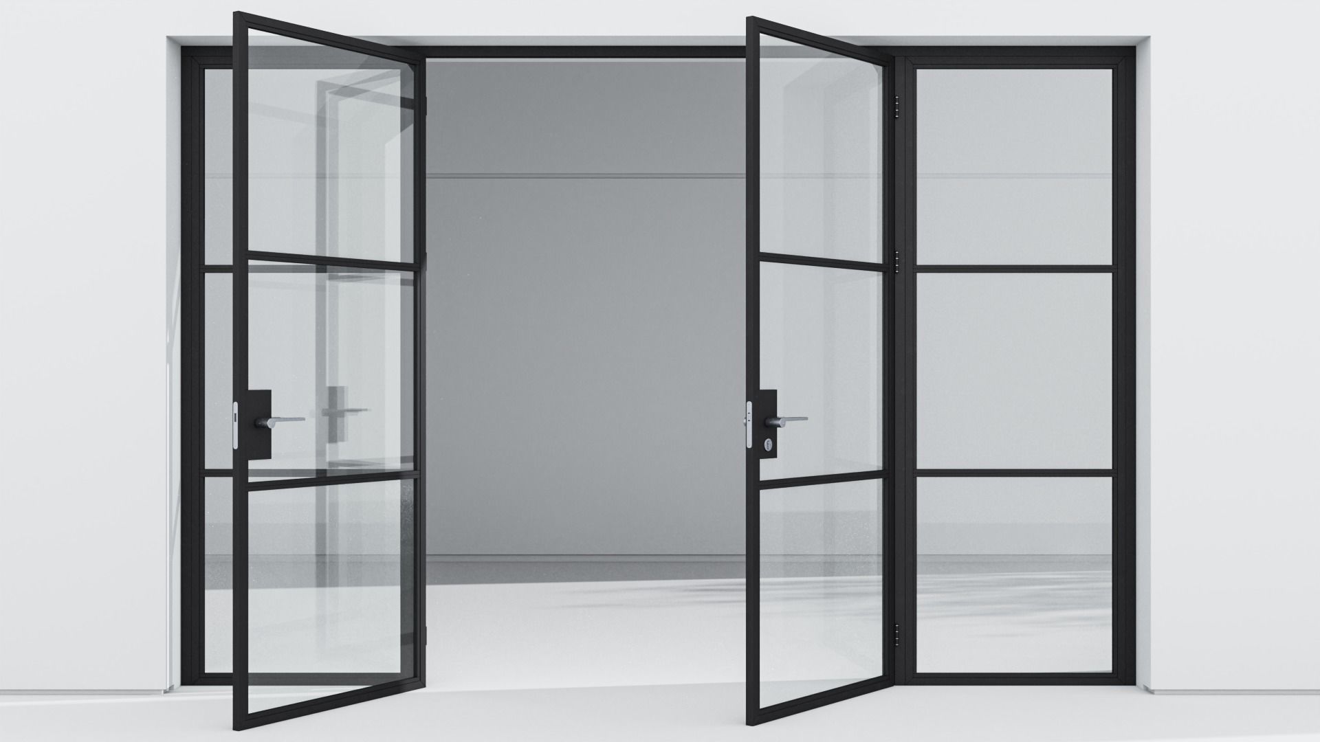 Aluminium door 169 3D model_1