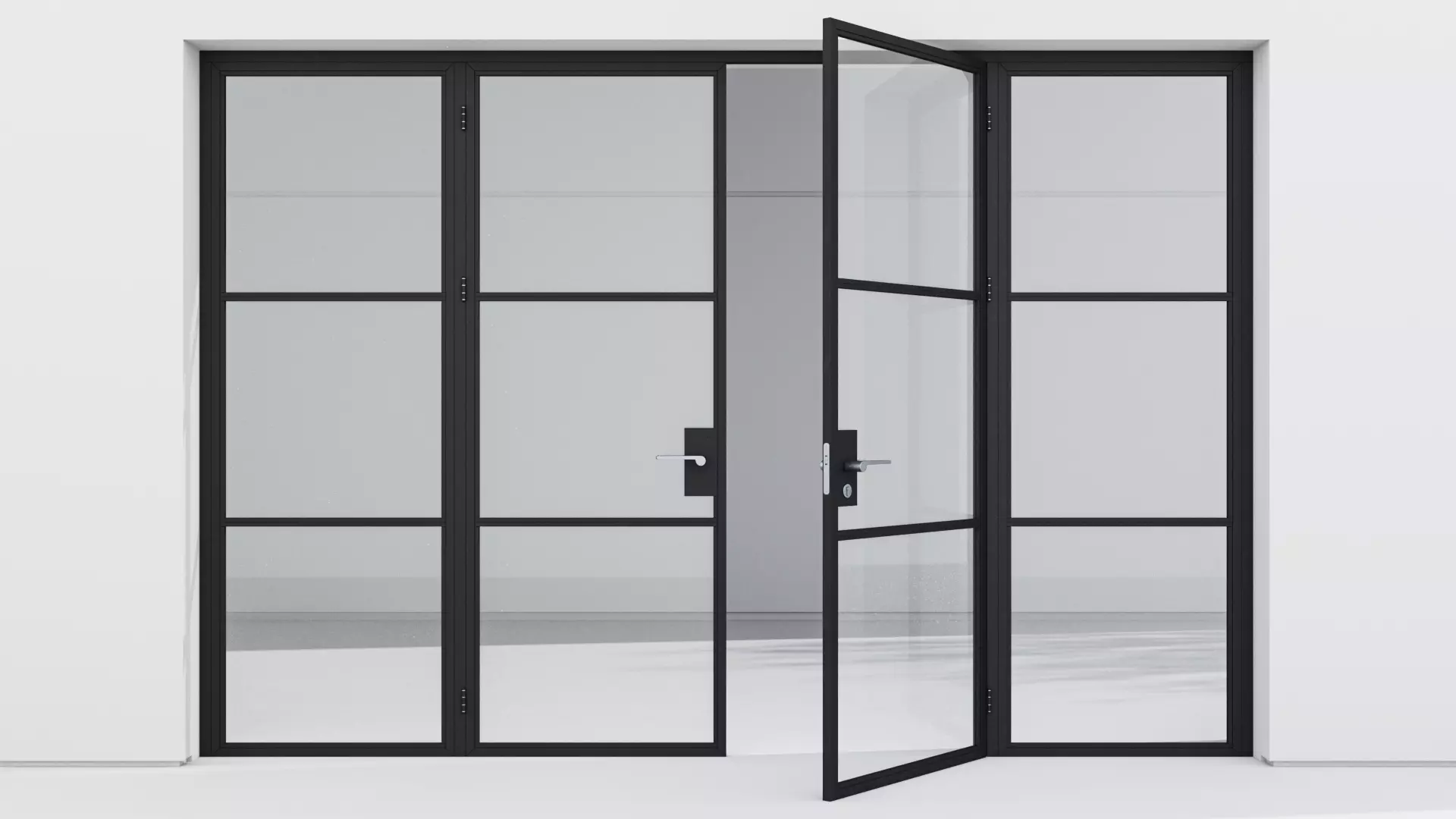 Aluminium door 169 3D model_0
