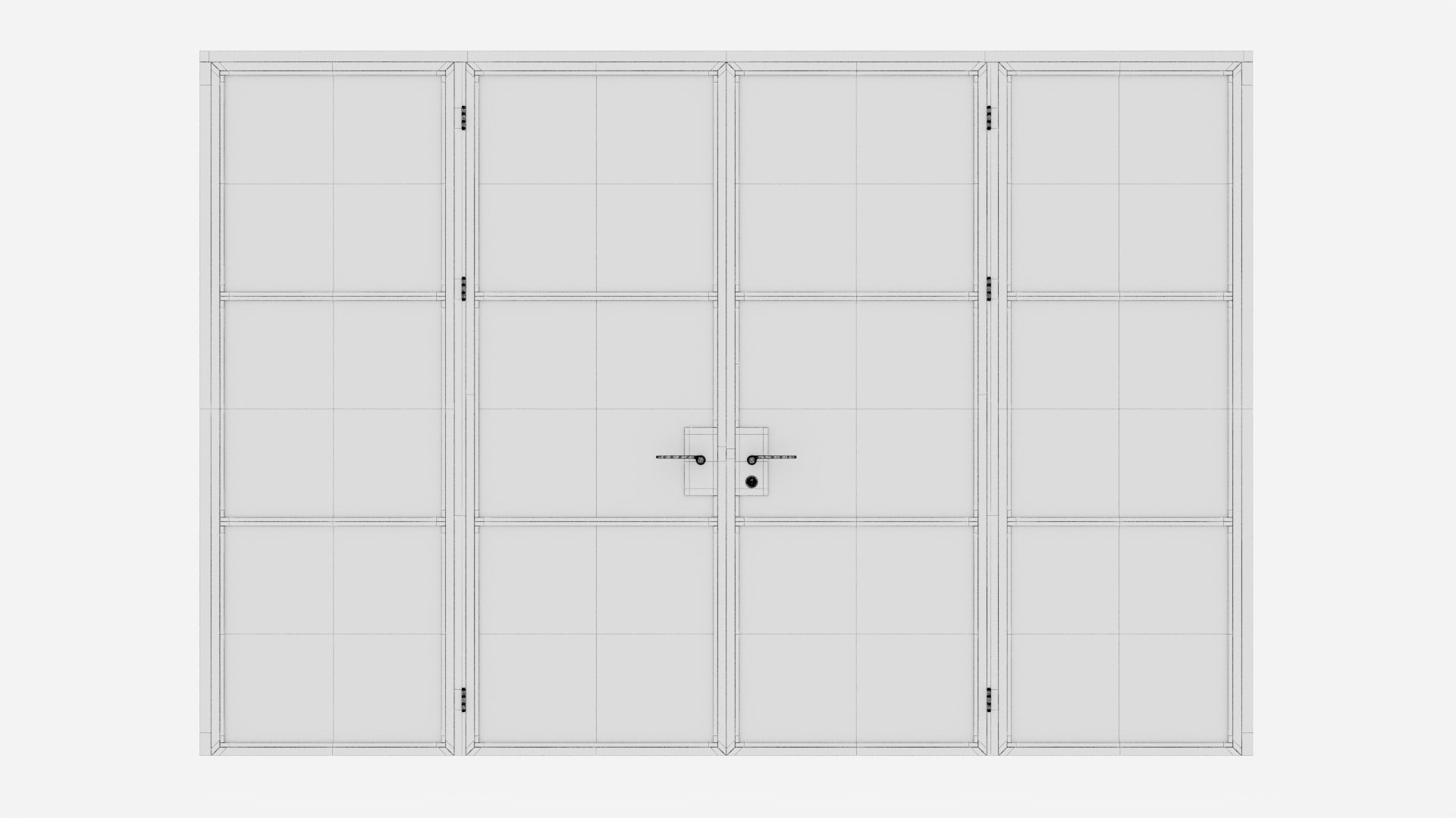 Aluminium door 169 3D model_5