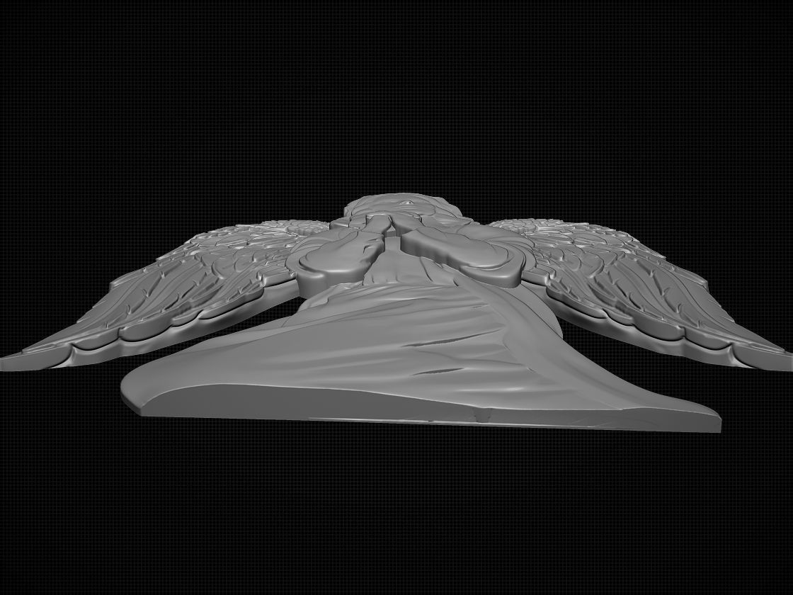 Praying Angel 3D print model_10