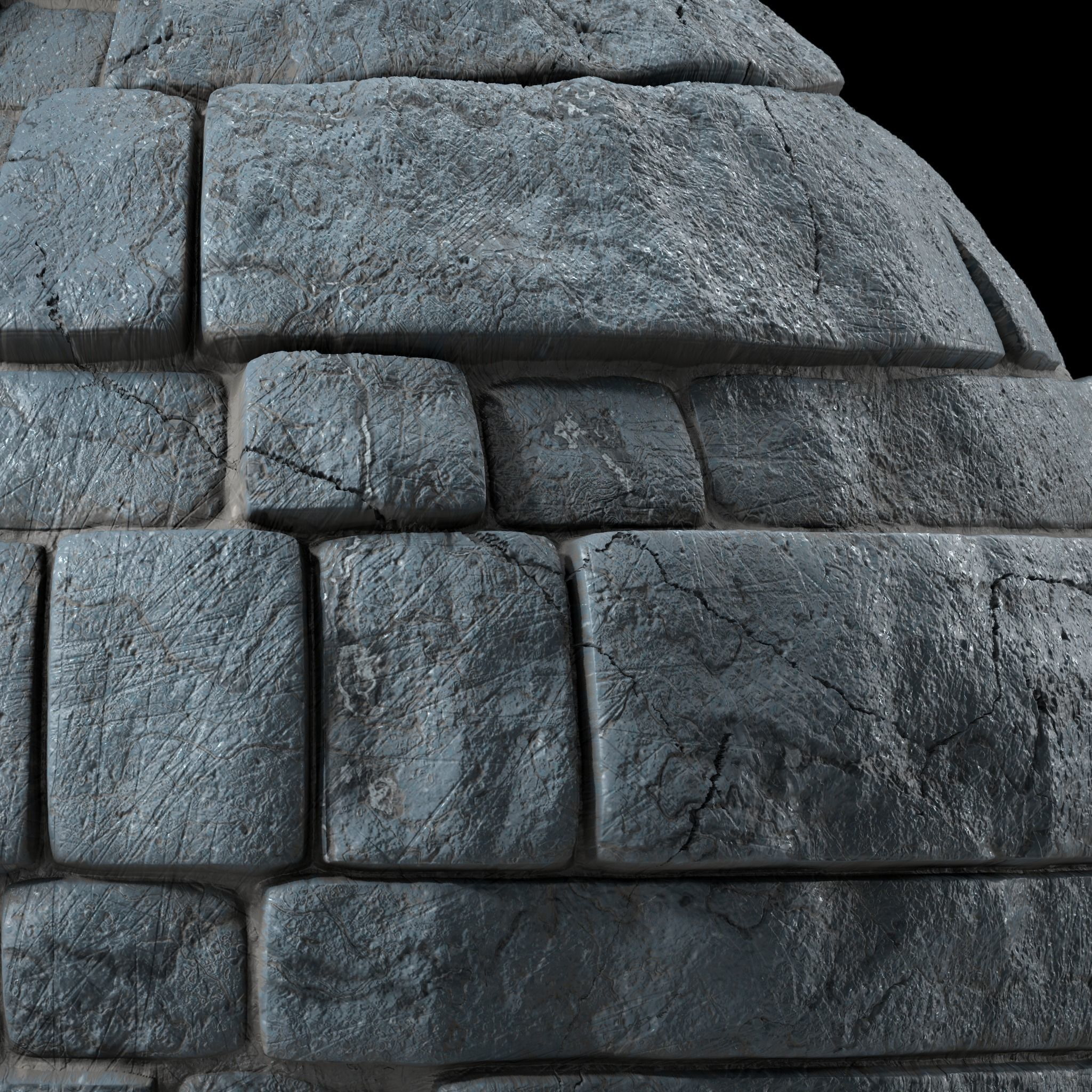Stone Wall Materials 41- Stone walls Sbsar Pbr 4k Seamless Texture_2