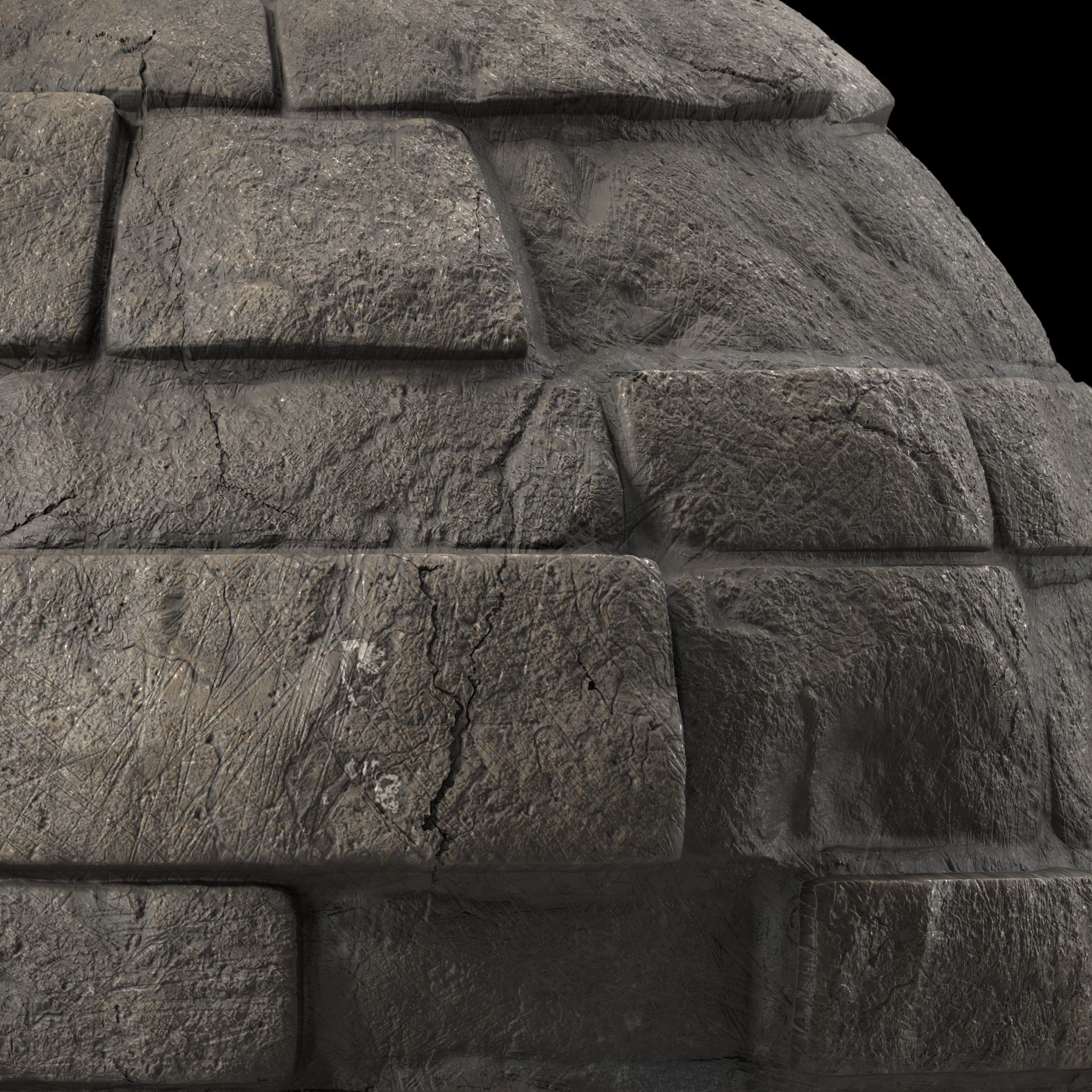 Stone Wall Materials 41- Stone walls Sbsar Pbr 4k Seamless Texture_4