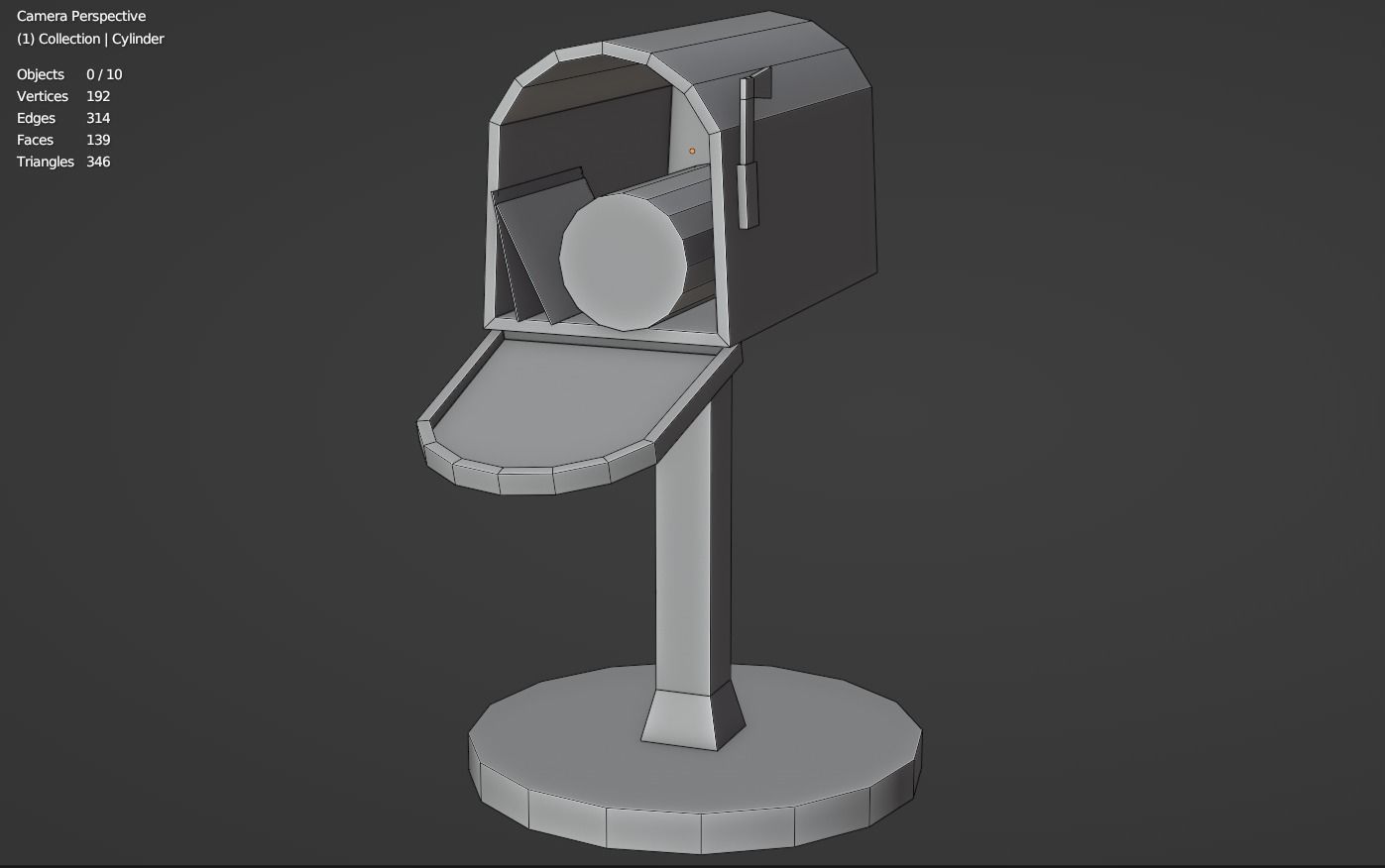 Home Mail Box Low-poly 3D model_2