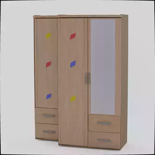 Closet wardrobe with doors and drawers