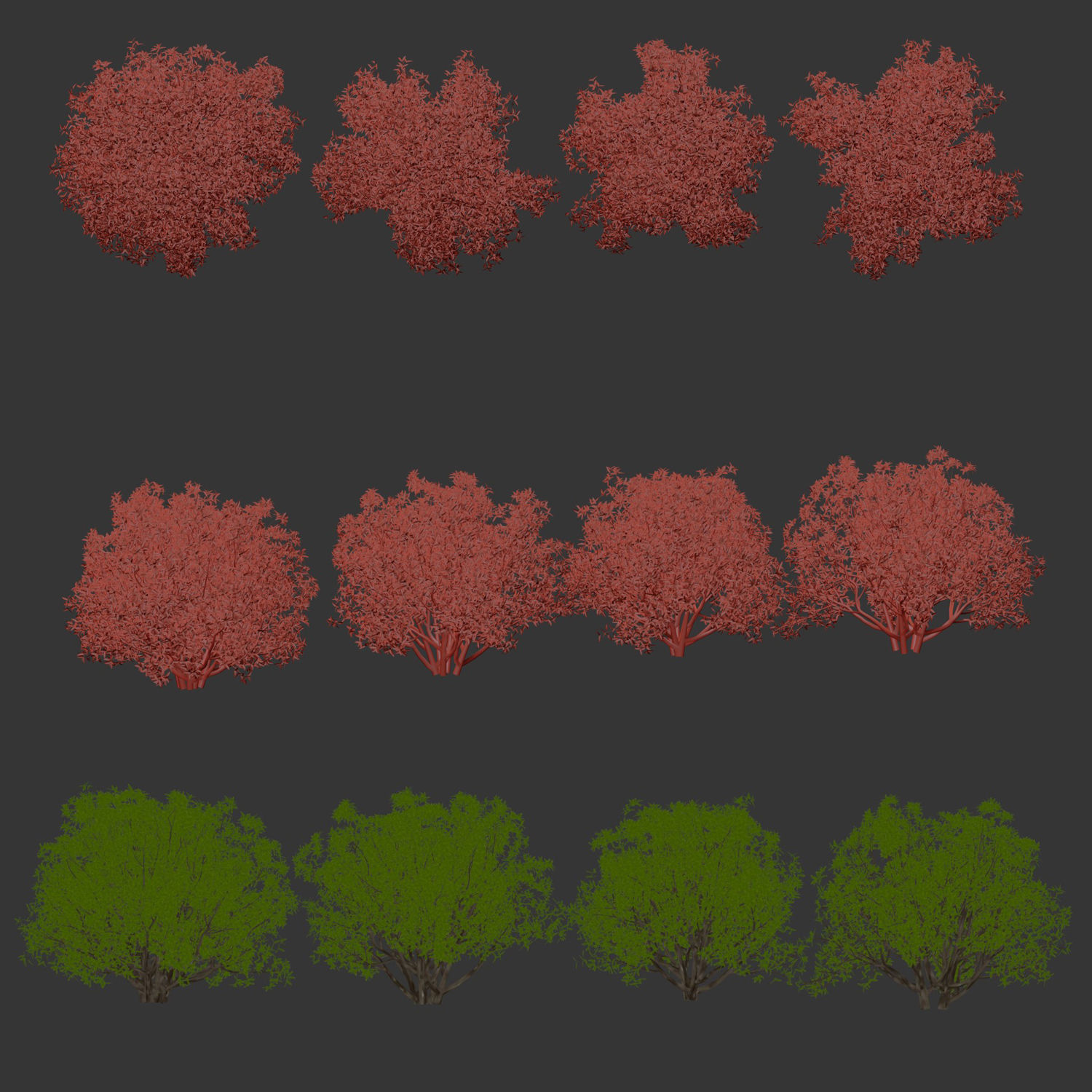 Bushes collection vol 191 3D model_5