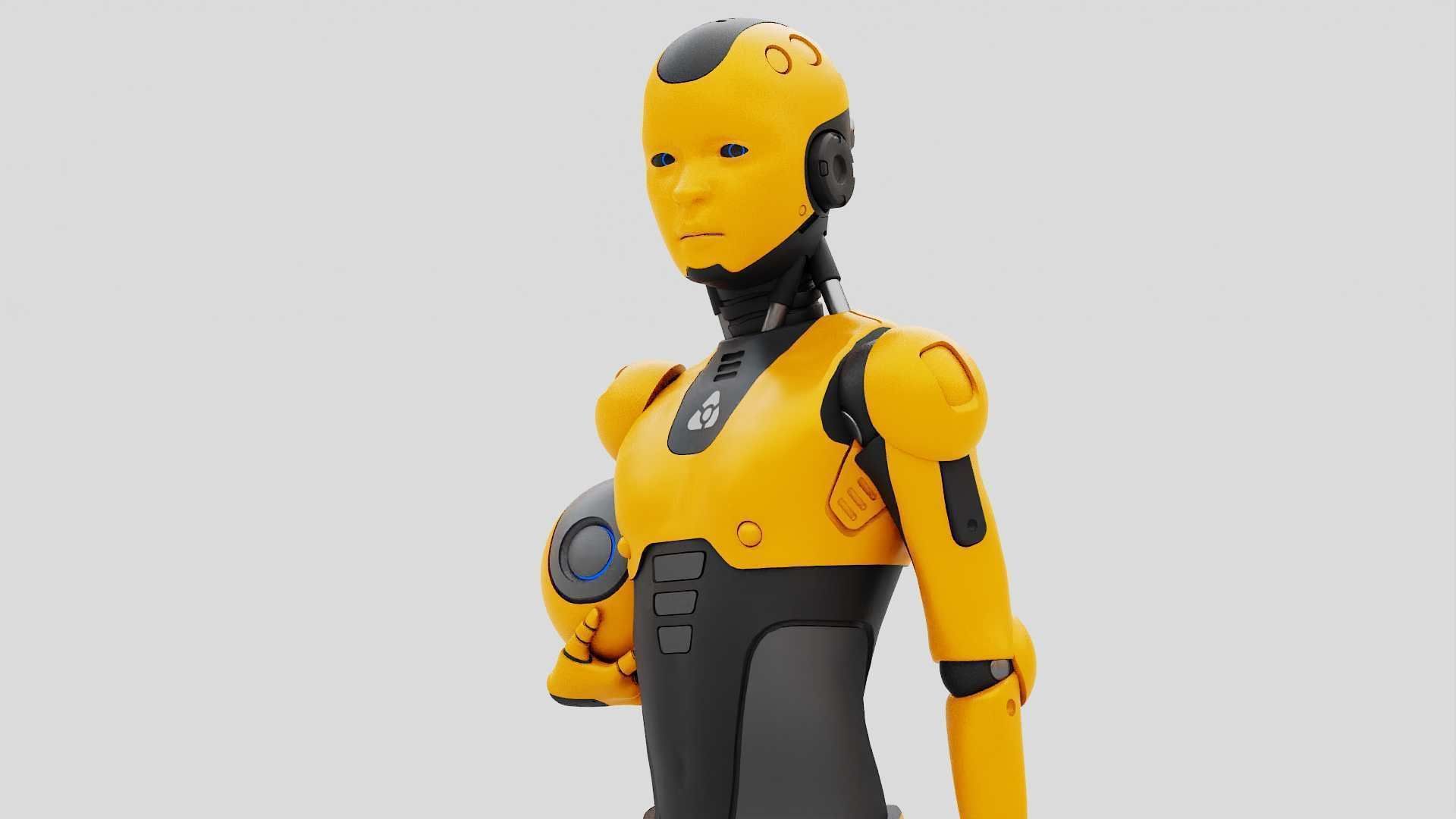 CHILD BOT RIGGED 3D model_21