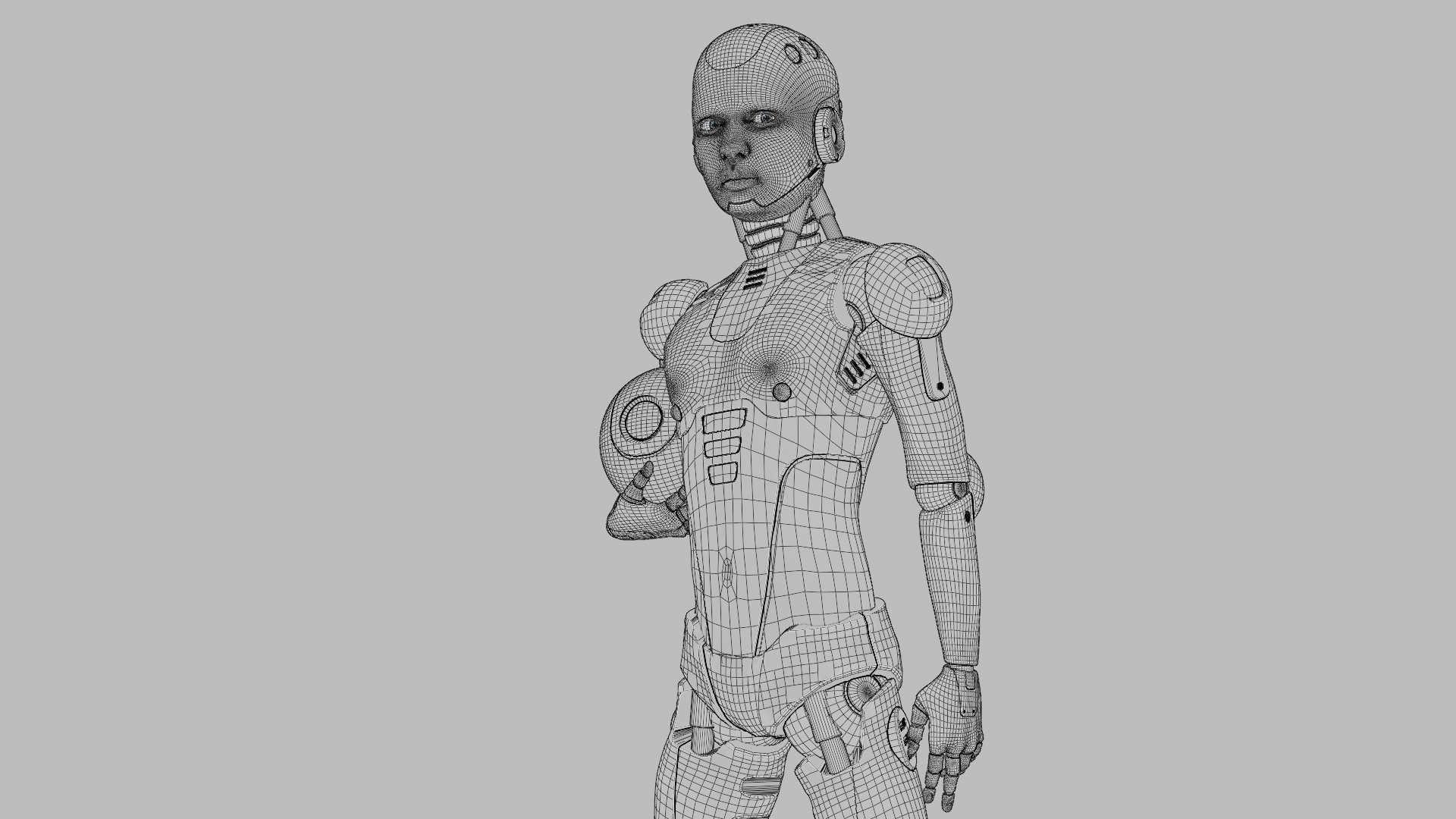 CHILD BOT RIGGED 3D model_36