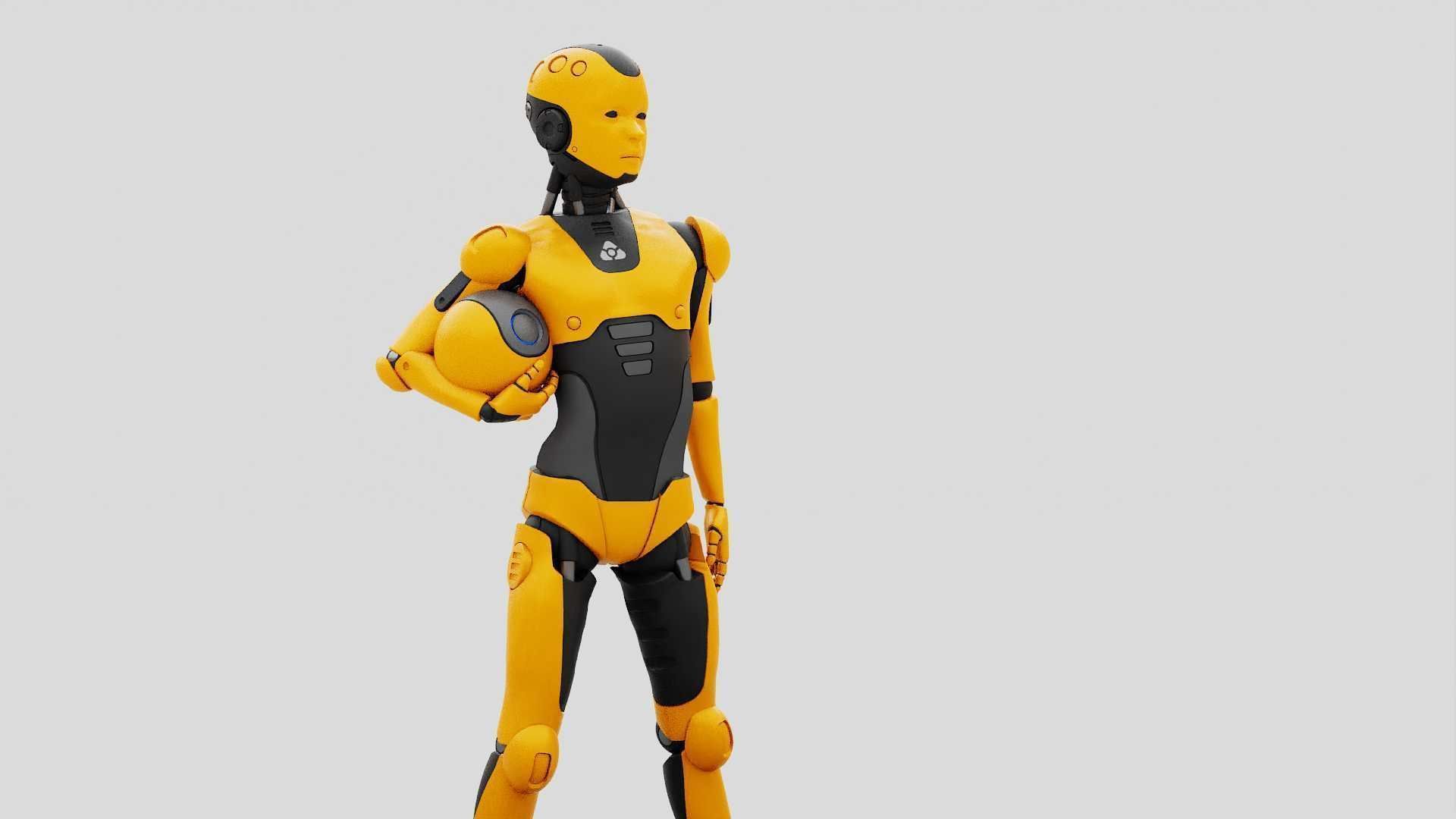 CHILD BOT RIGGED 3D model_4