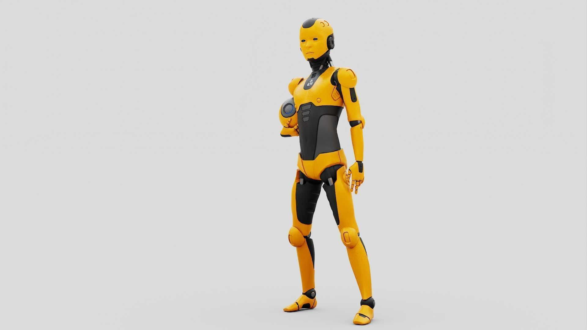 CHILD BOT RIGGED 3D model_12