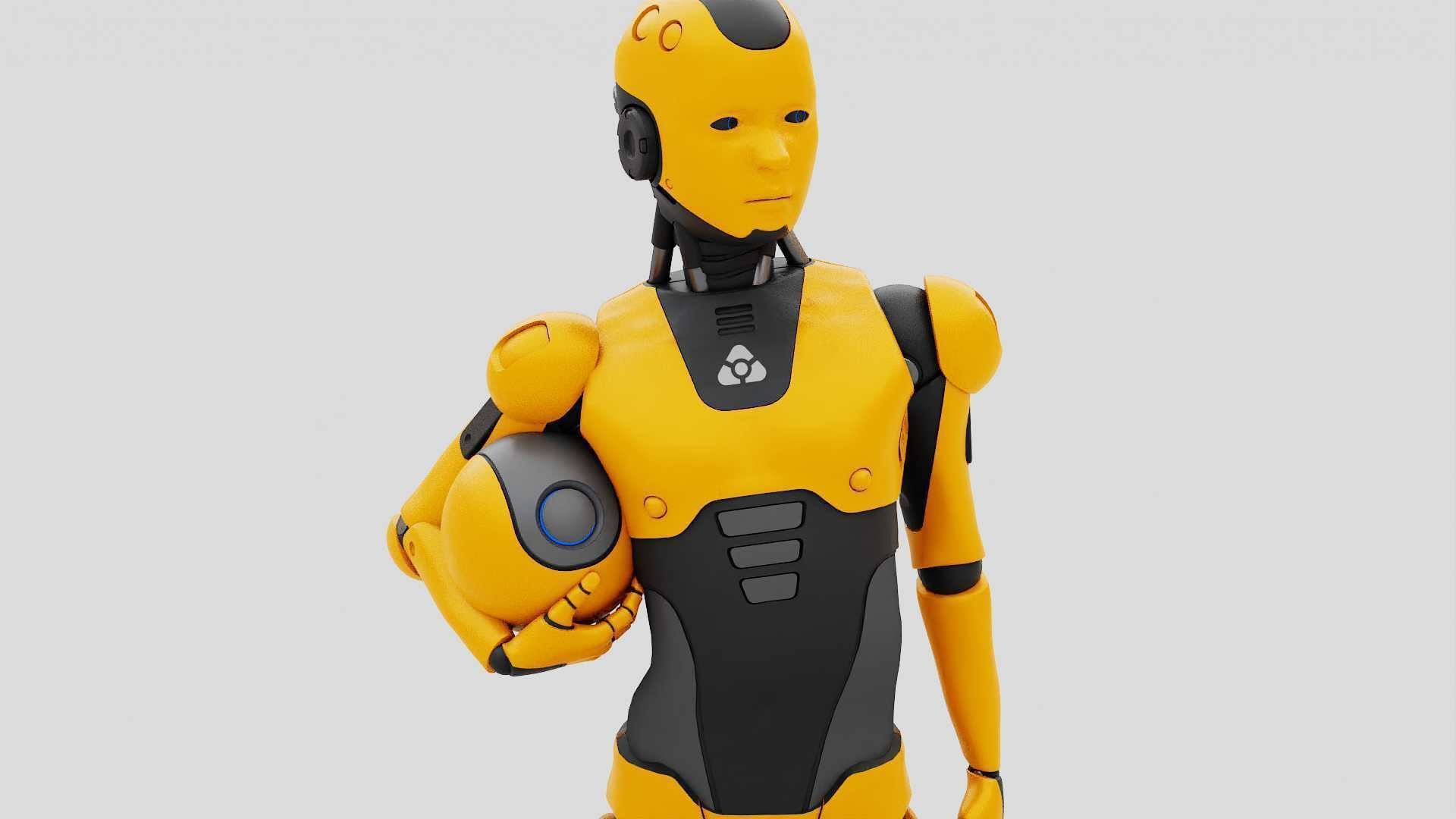 CHILD BOT RIGGED 3D model_15